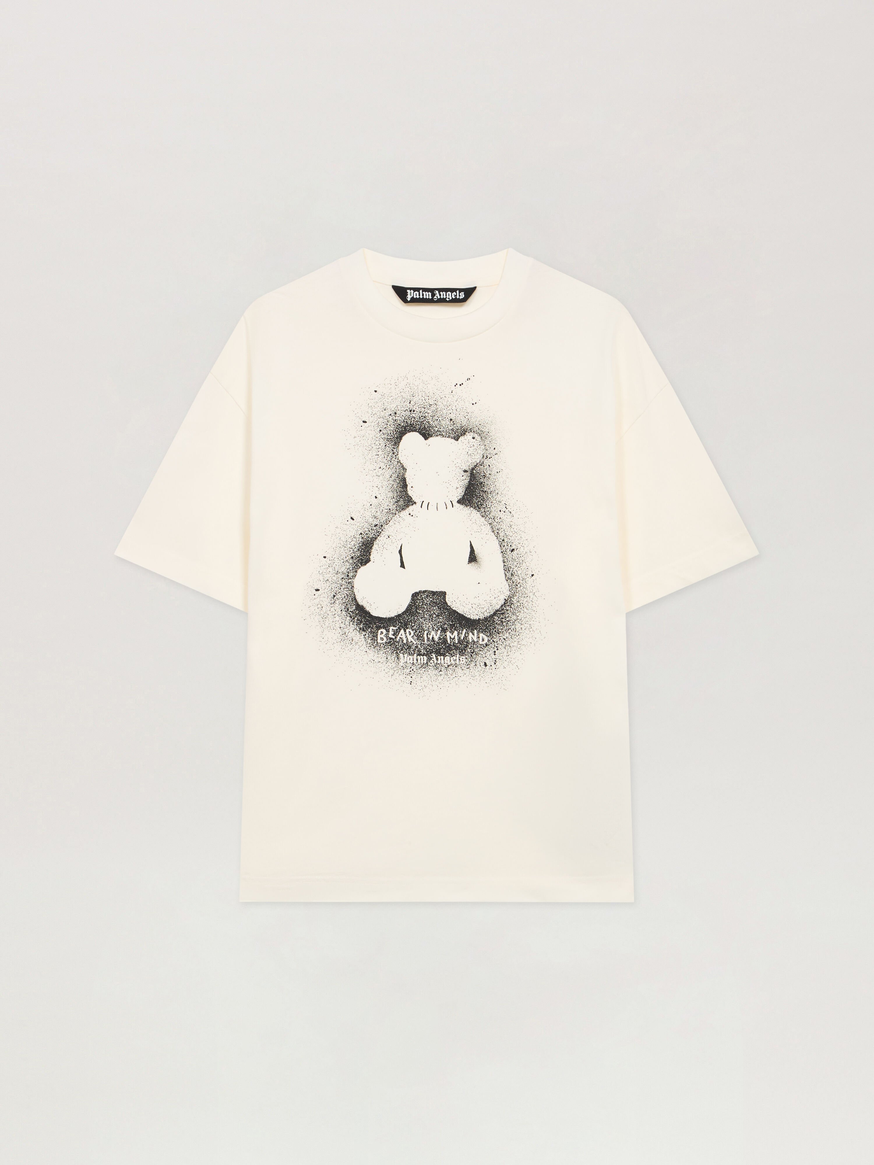 Spray Bear Reg T-Shirt PALM ANGELS Spray Bear Reg T-Shirt OFF WHITE - BLACK PMAA109F25JER00B