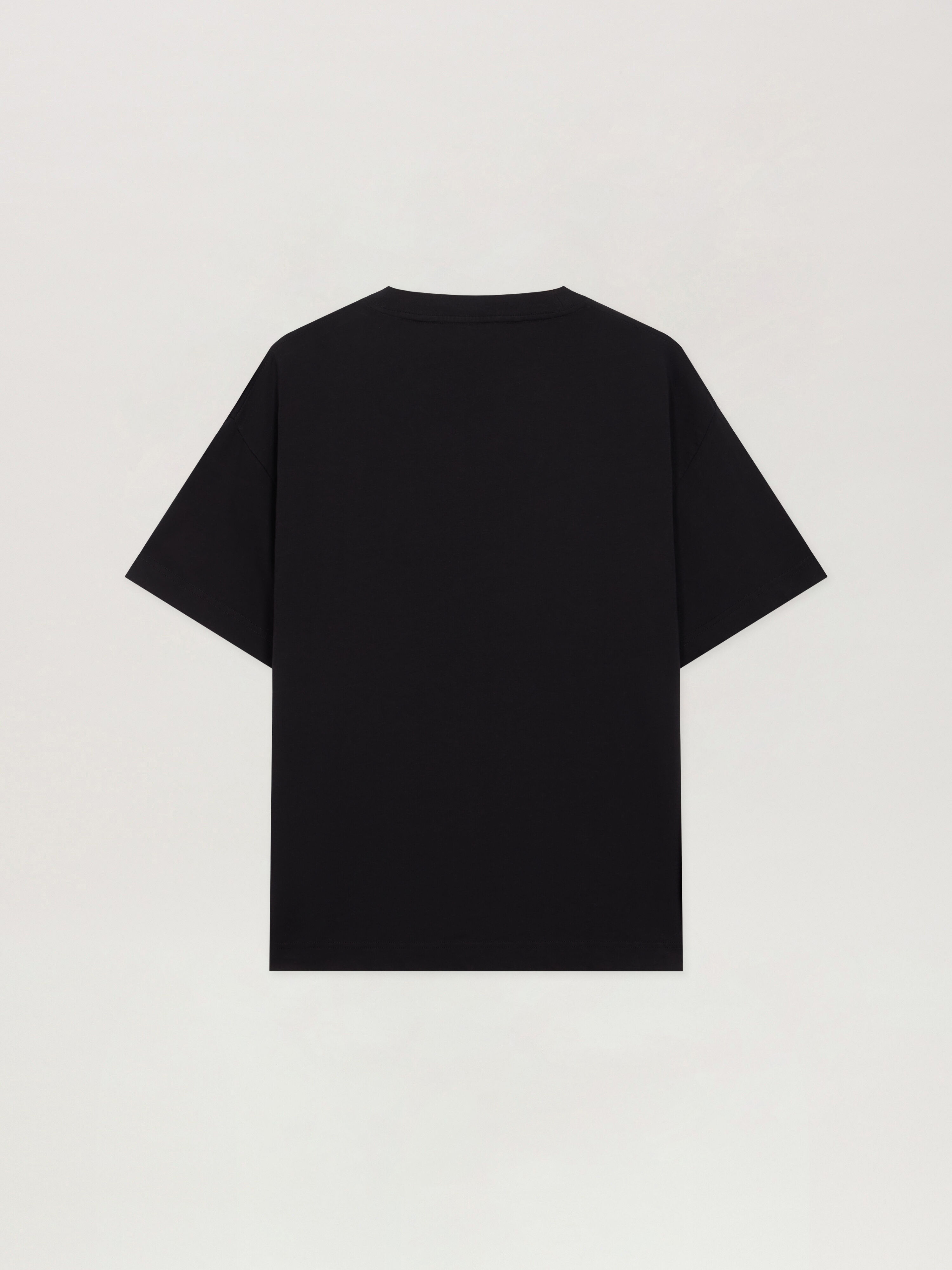 Spray Neck Logo T-Shirt PALM ANGELS Spray Neck Logo T-Shirt BLACK - FUCHSIA PMAA109F25JER00C