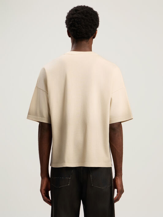 PALM ANGELS Pa Dollar Loose T-Shirt IVORY - BLACK PMAA10DF25JER003