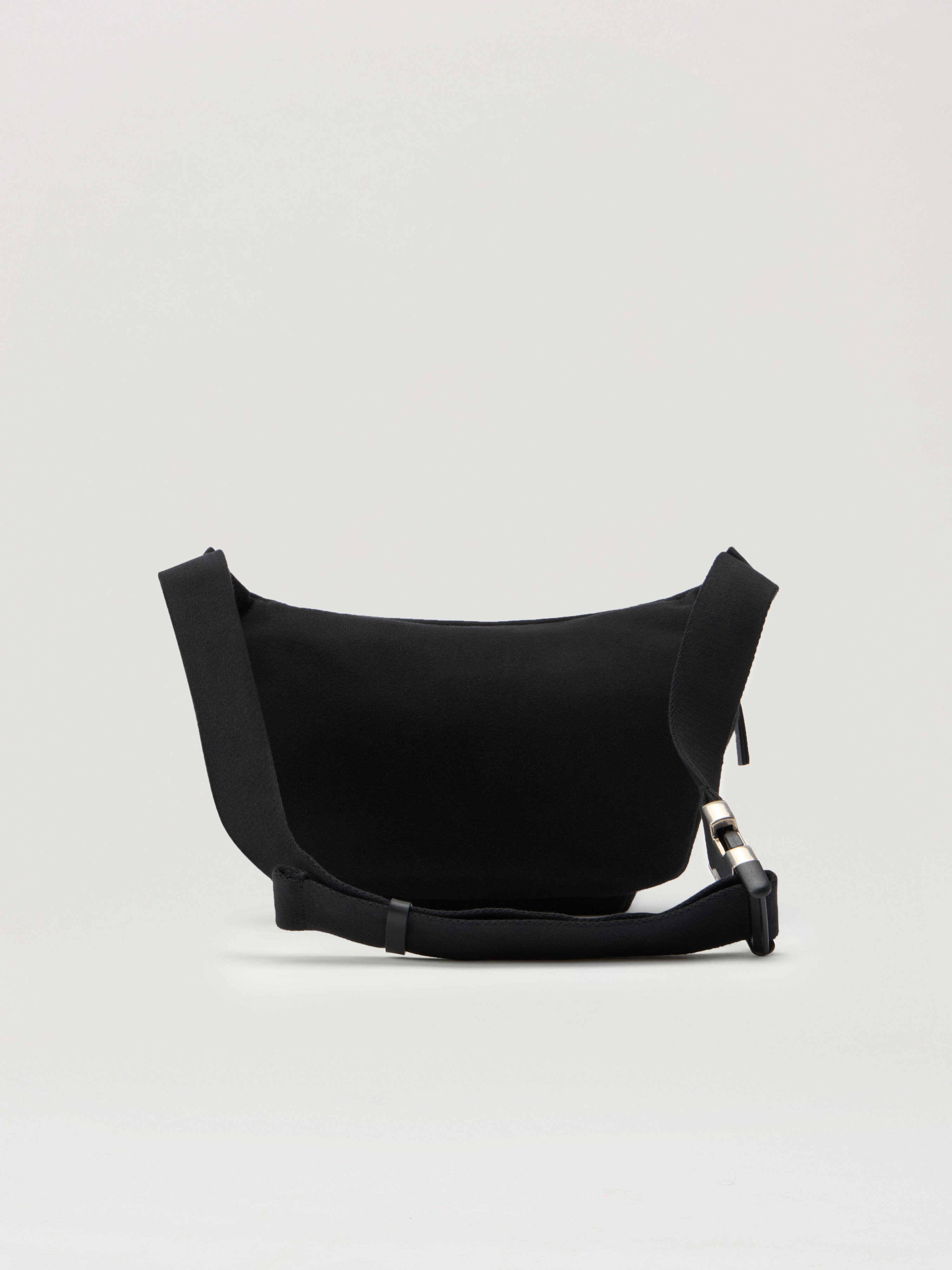 PALM ANGELS Classic Logo Fanny Pack BLACK - OFF WHITE PMNO009F25FLE001