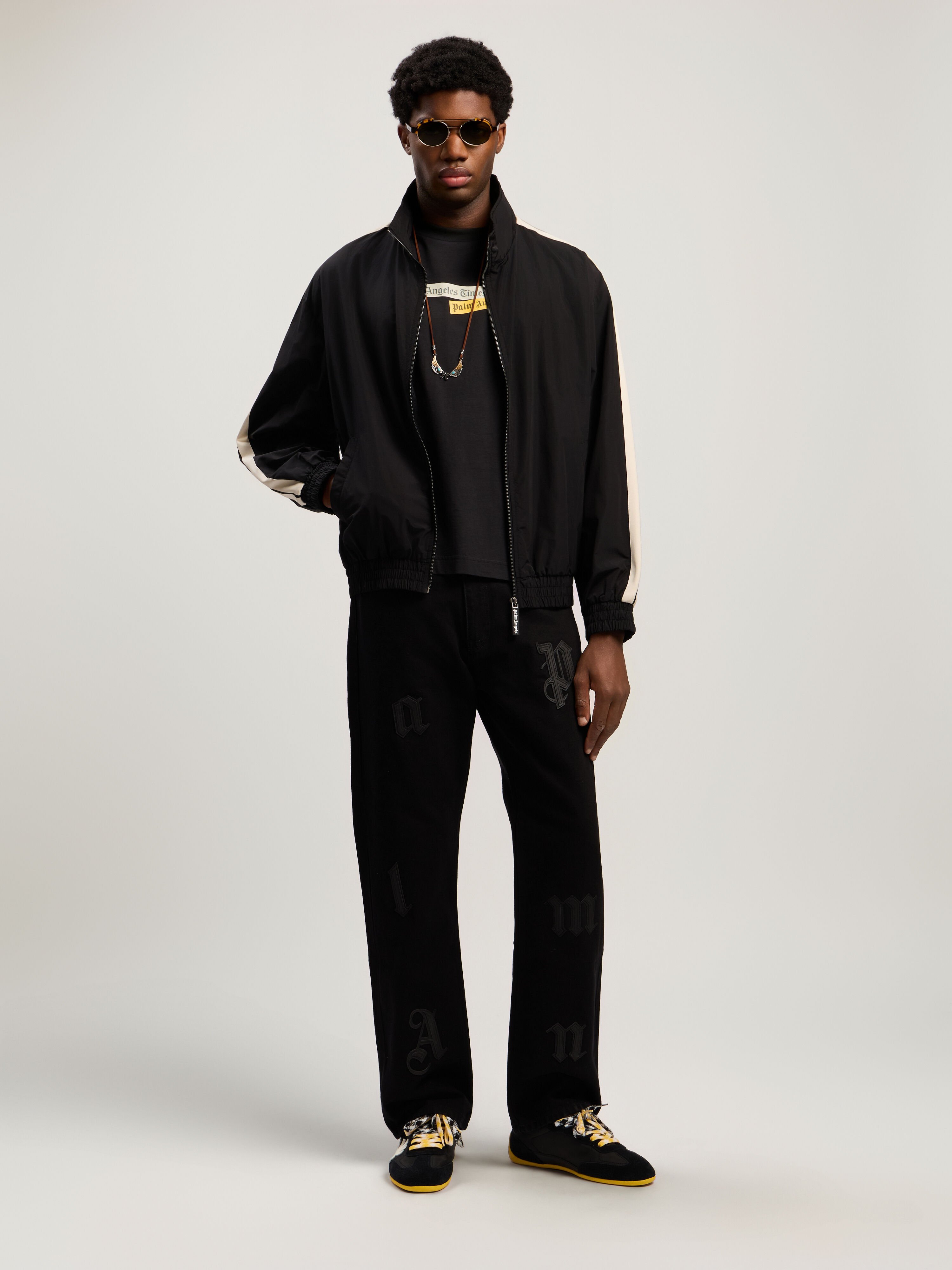 PaxLaTimesT-Shirt PALM ANGELS PaxLaTimesT-Shirt BLACK - MULTICOLOR PMAA109F25JER004