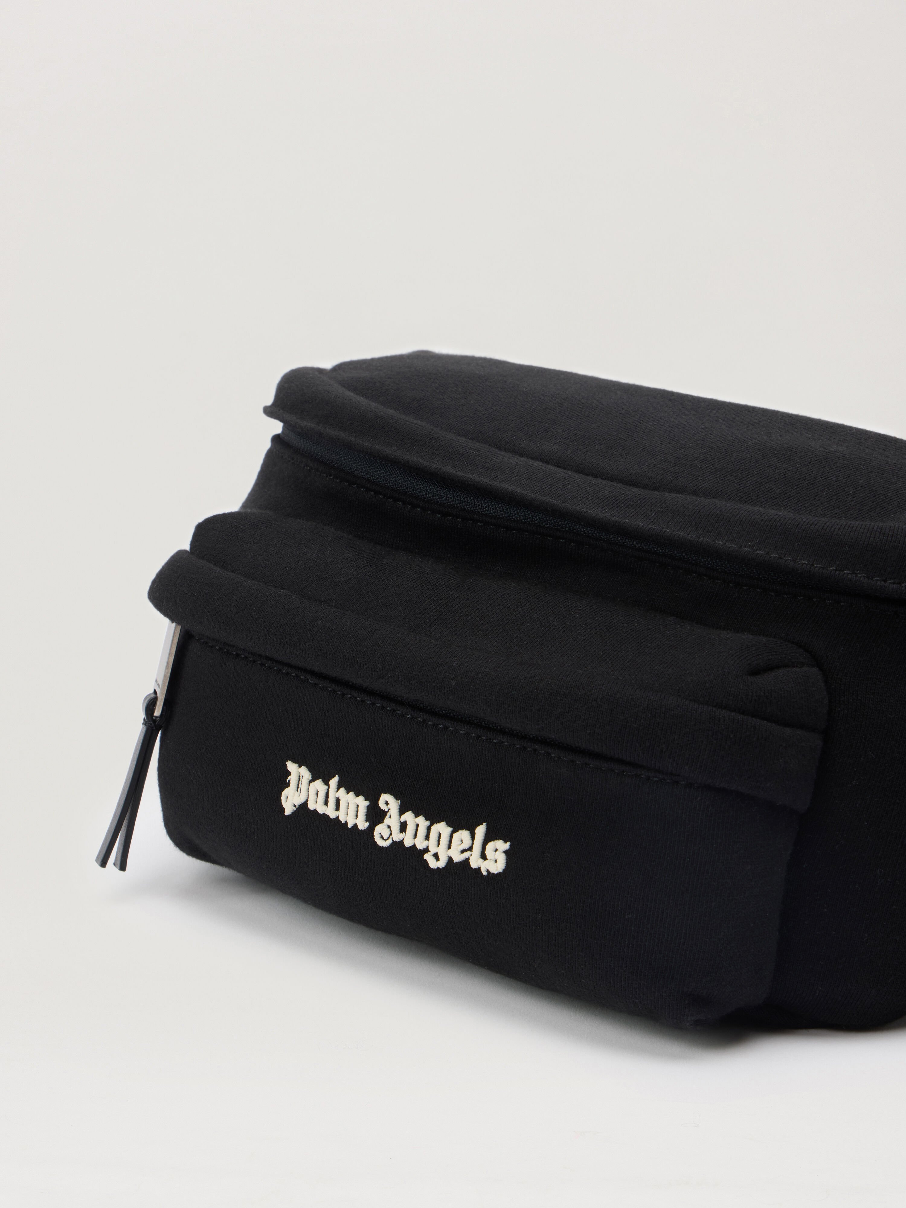 PALM ANGELS Classic Logo Fanny Pack BLACK - OFF WHITE PMNO009F25FLE001
