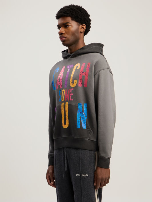 Catch Some Sun Hoodie PALM ANGELS Catch Some Sun Hoodie BLACK - MULTICOLOR PMBB17DF25FLE001