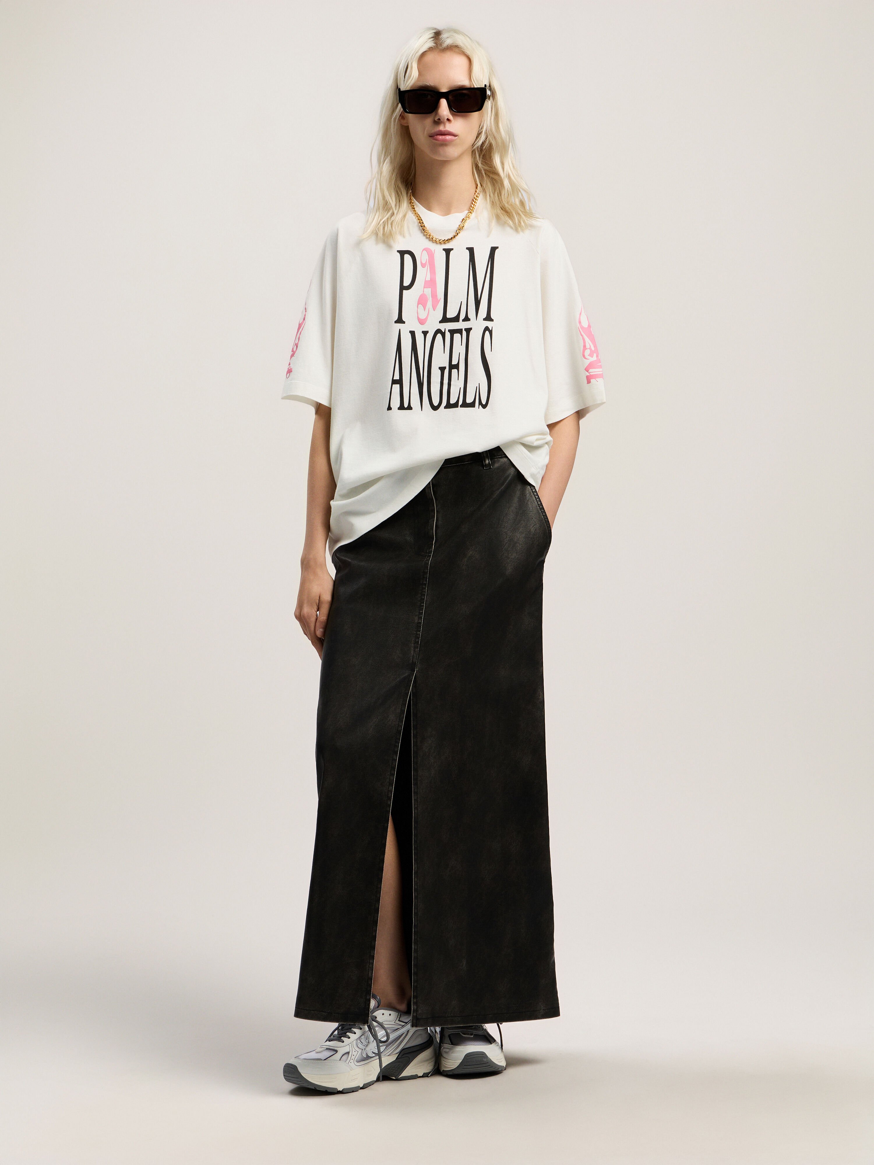 Flames Loose T-Shirt PALM ANGELS Flames Loose T-Shirt OFF WHITE - MULTICOLOR PWAA07EF25JER001