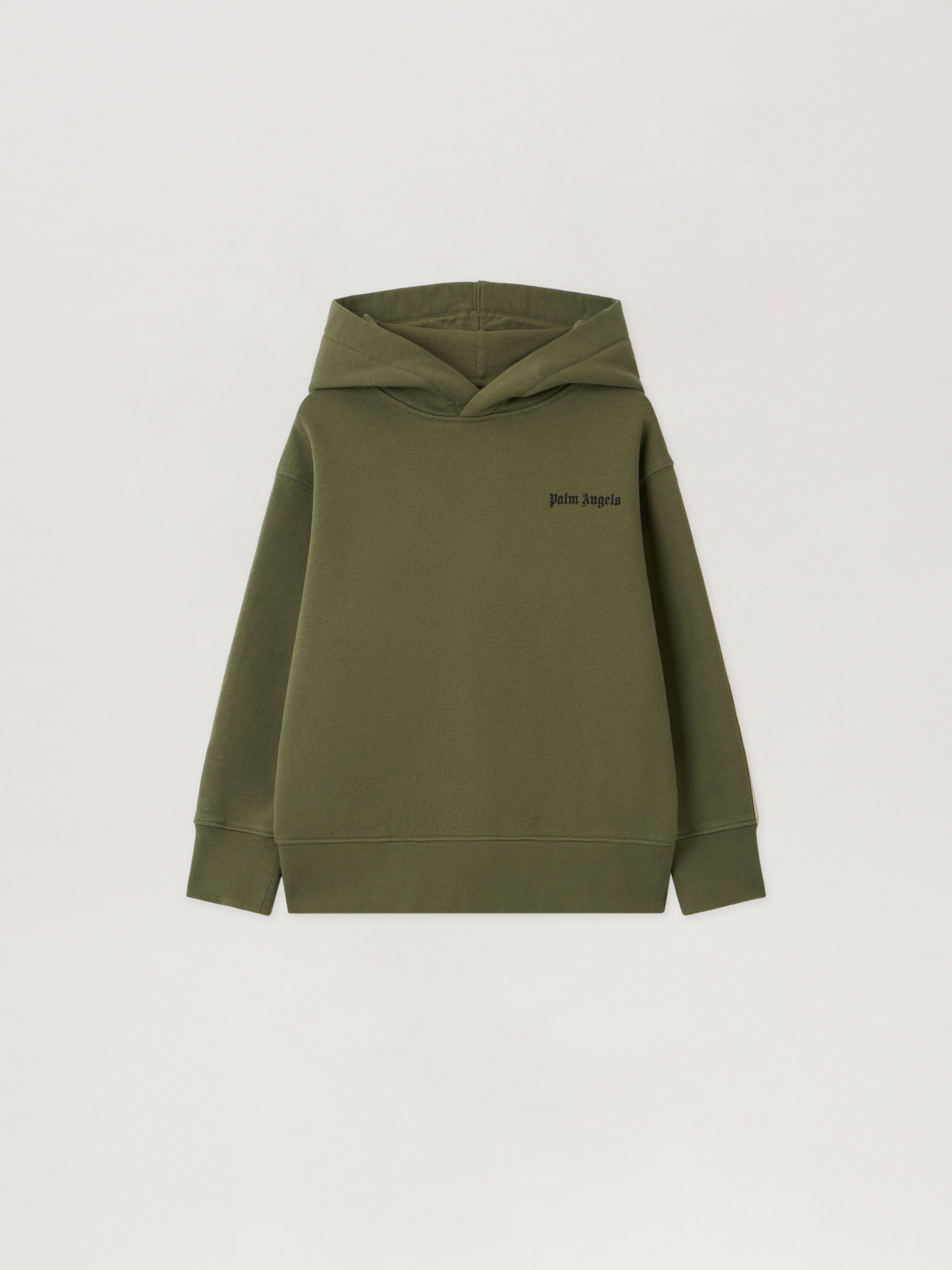 PALM ANGELS Minitrack Hoodie MILITARY GREEN - BLACK PBBB012F25FLE008