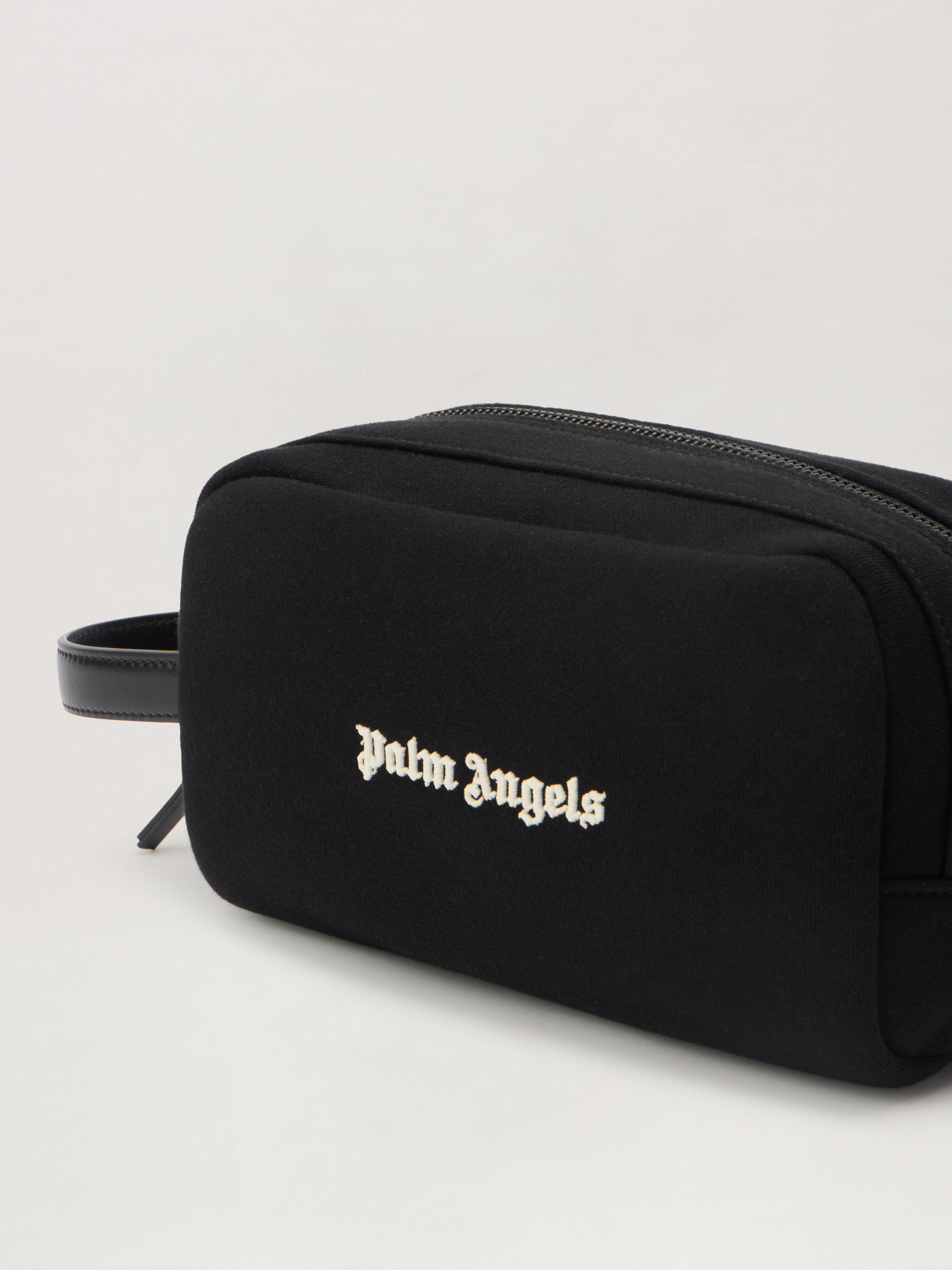Classic Logo Pouch PALM ANGELS Classic Logo Pouch BLACK - OFF WHITE PMNS00AF25FLE001