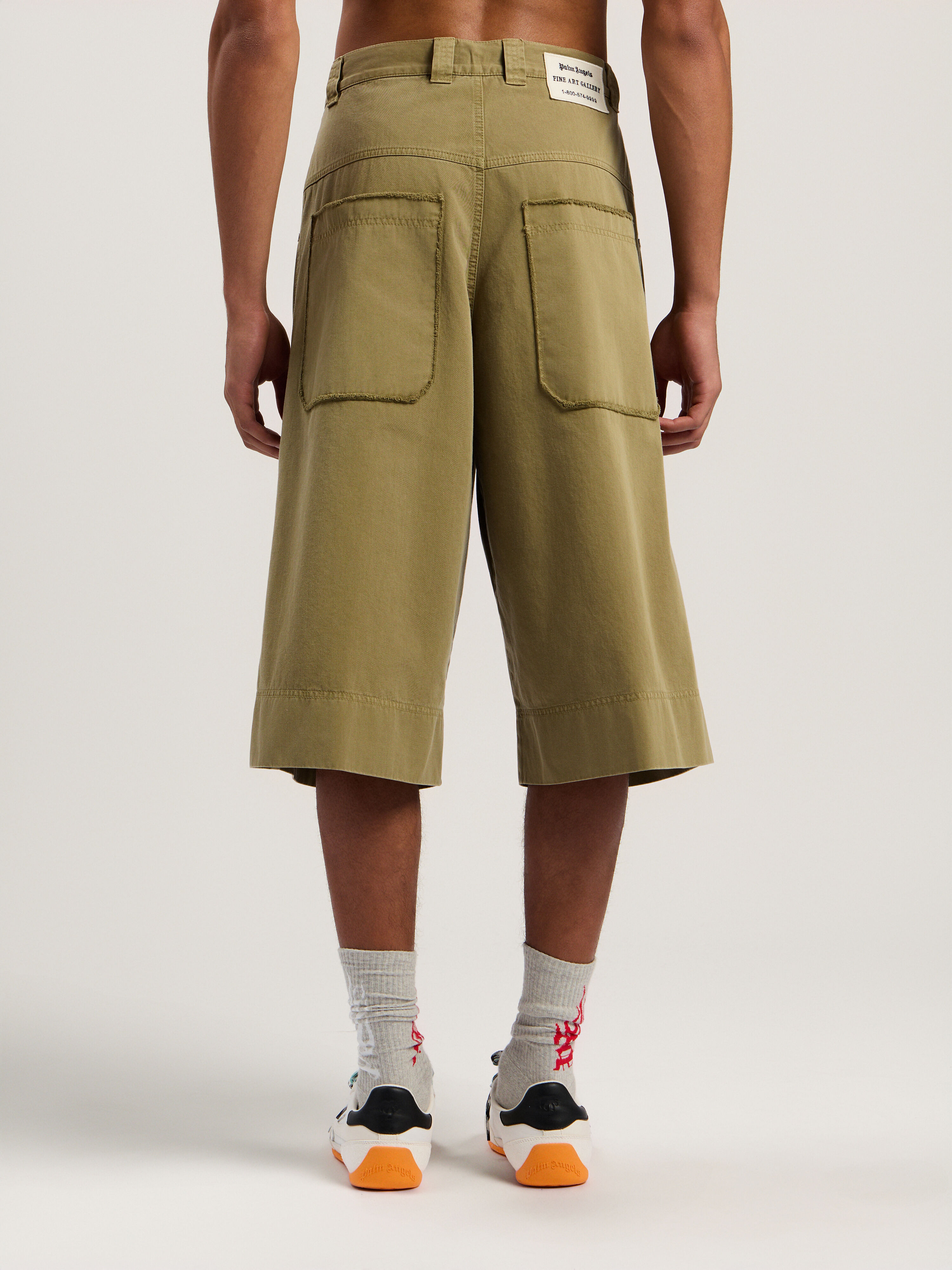 Military Patch Bermuda Shorts in ARMY GREEN - MULTICOLOR for Men