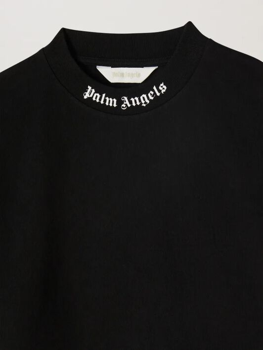 PALM ANGELS Classic Overlogo Tshirt S/S BLACK OFF WHITE PBAA002C99JER002