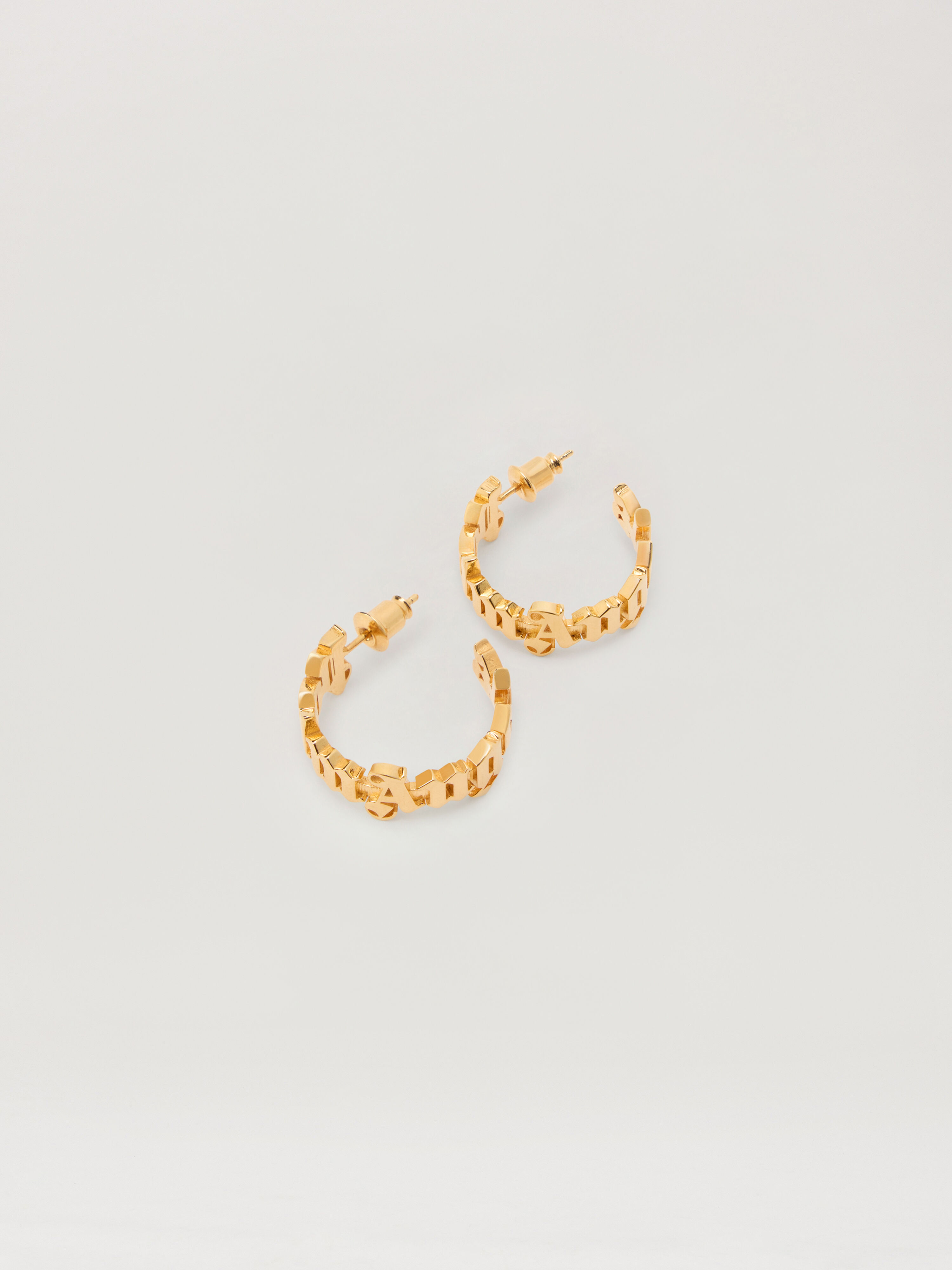 Classic Logo Earrings PALM ANGELS Classic Logo Earrings GOLD - GOLD PWOD039F25MAT001