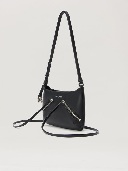 PALM ANGELS Zip-Up Giorgina Bag BLACK - BLACK PWNN03EF25LEA001