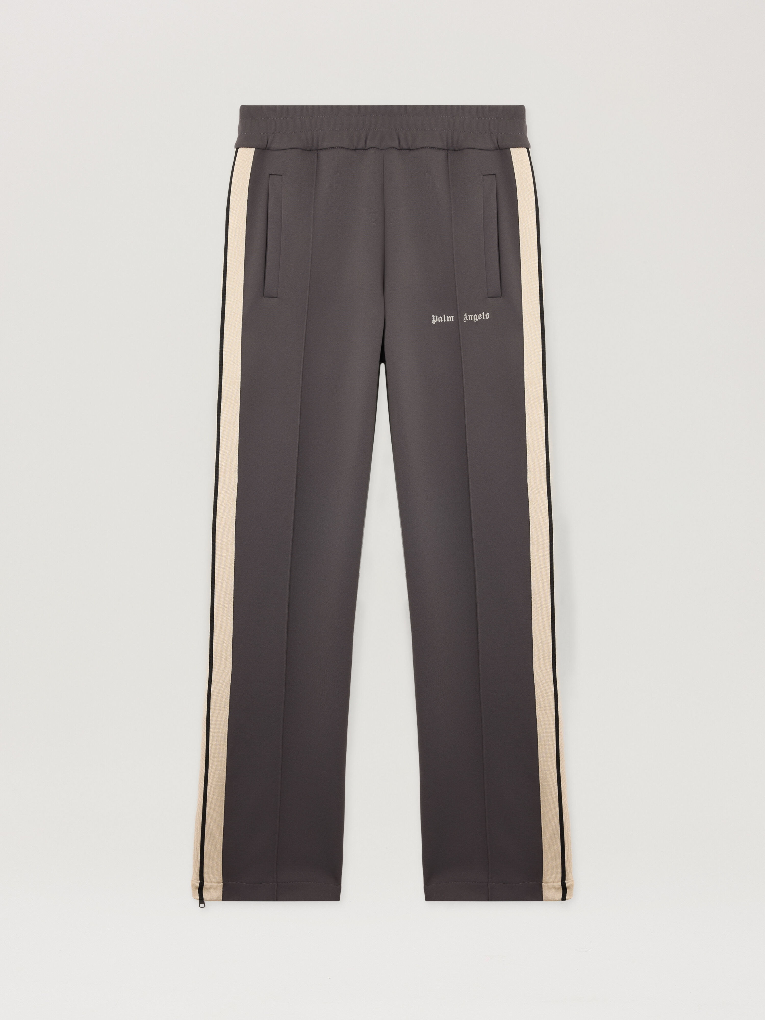 PALM ANGELS Classic Logo Track Pants DARK GREY - OFF WHITE PMCJ020F25FAB003