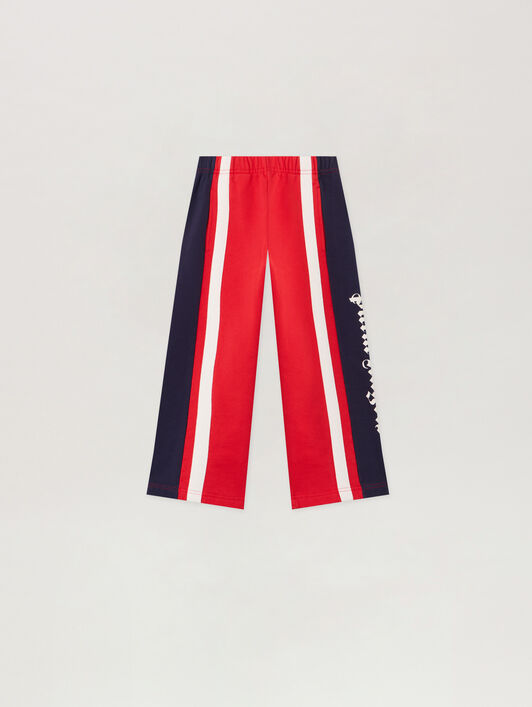 PALM ANGELS Rugby Sweatpant RED - OFF WHITE PBCH018F25FLE001