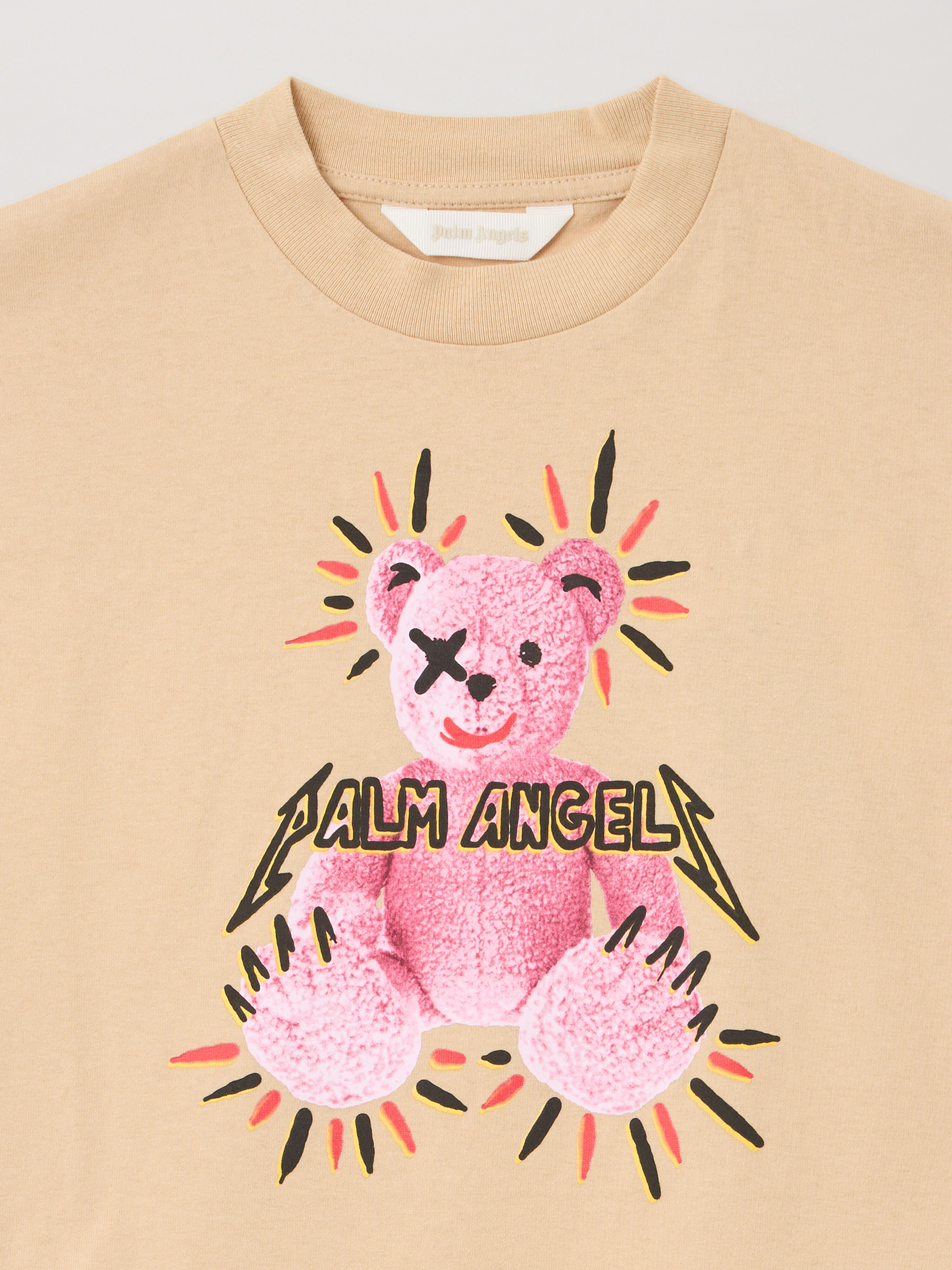 Punk Bear T-Shirt PALM ANGELS Punk Bear T-Shirt BEIGE - ROSE PINK PGAA001F25JER002