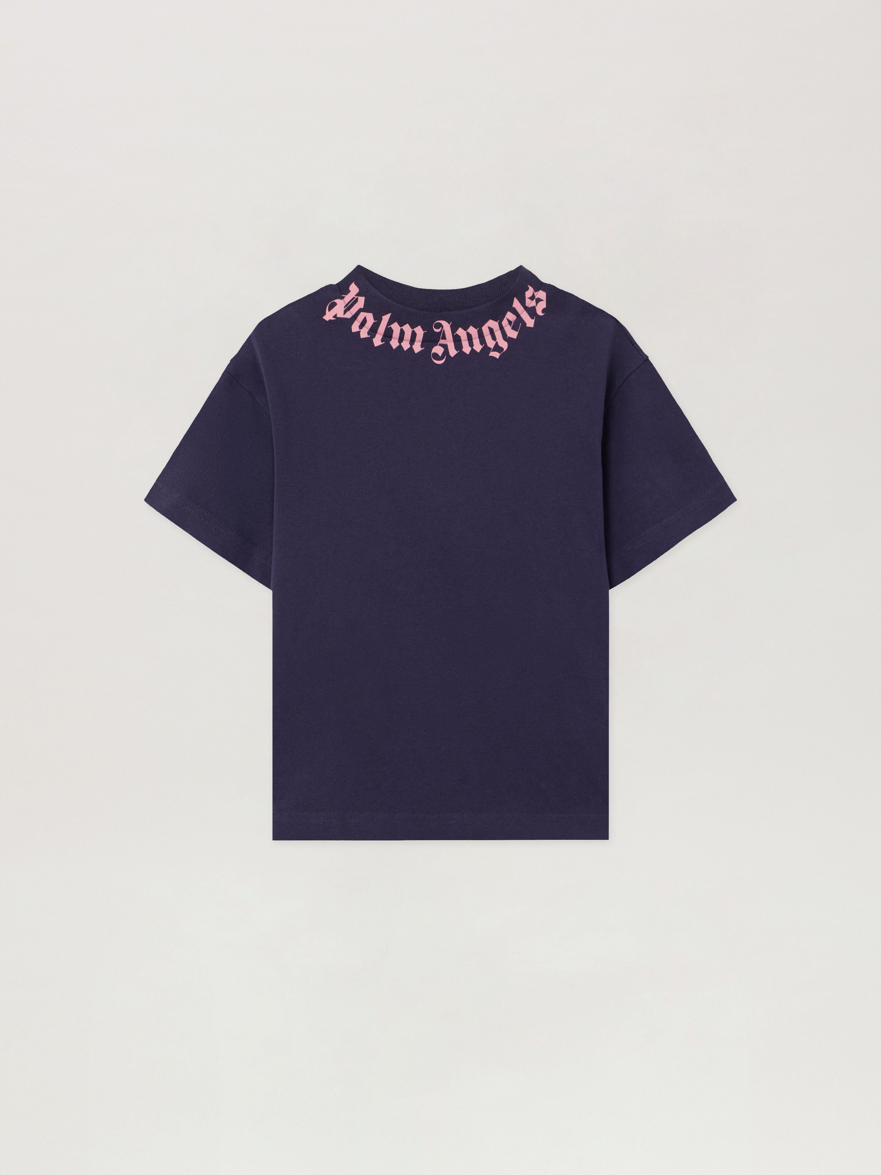 Neck Logo T-Shirt PALM ANGELS Neck Logo T-Shirt NAVY BLUE - PGAA002F25JER008
