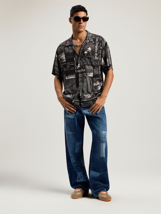 PALM ANGELS PaxLaTimes Denim Pants MEDIUM BLUE - DUSTY BLUE PMYA049F25DEN002