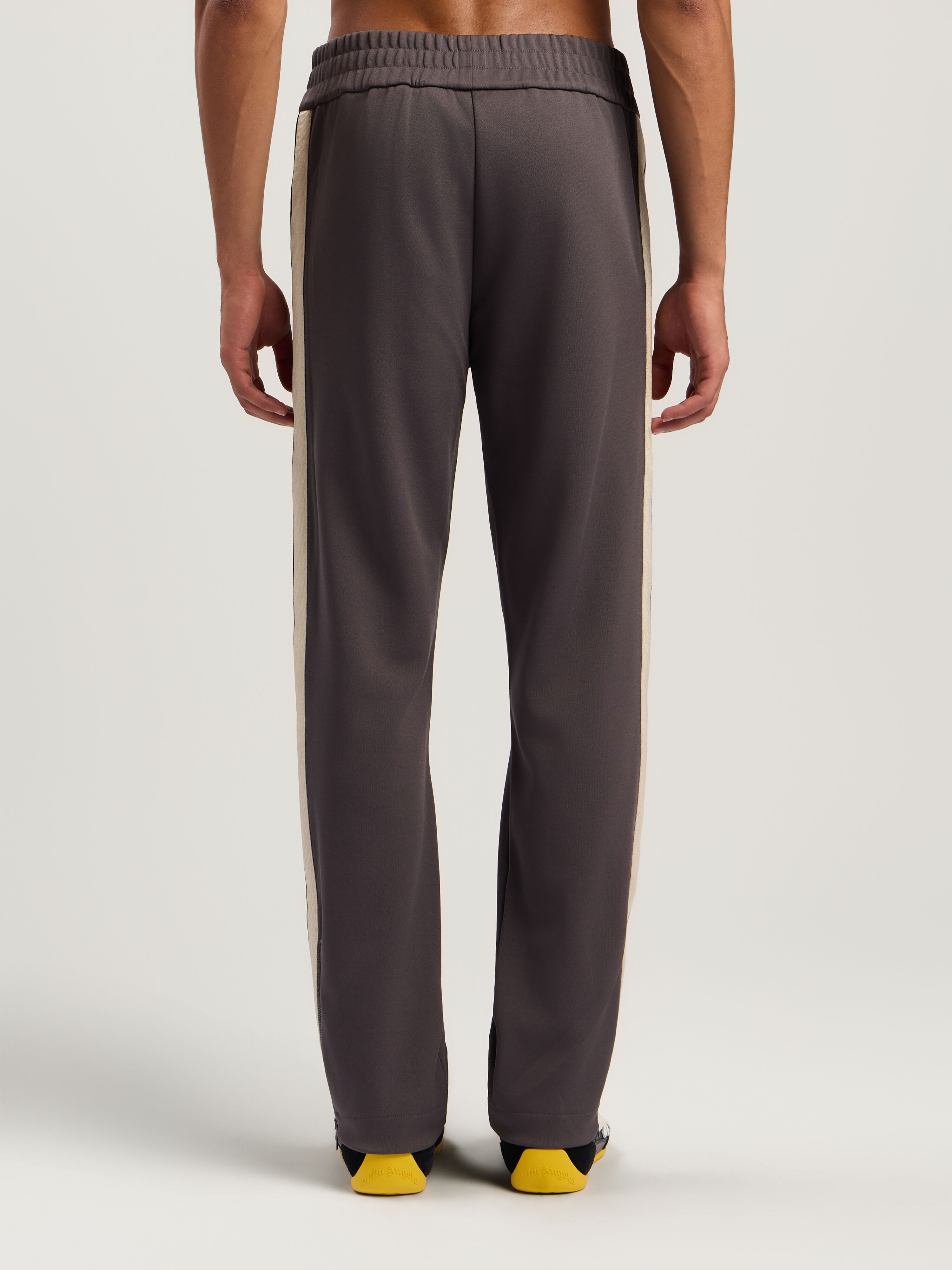 PALM ANGELS Classic Logo Track Pants DARK GREY - OFF WHITE PMCJ020F25FAB003