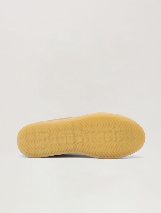 PALM ANGELS New Palm 1 Suede Sneakers CARAMEL - BABY BLUE PMIA099F25LEA002