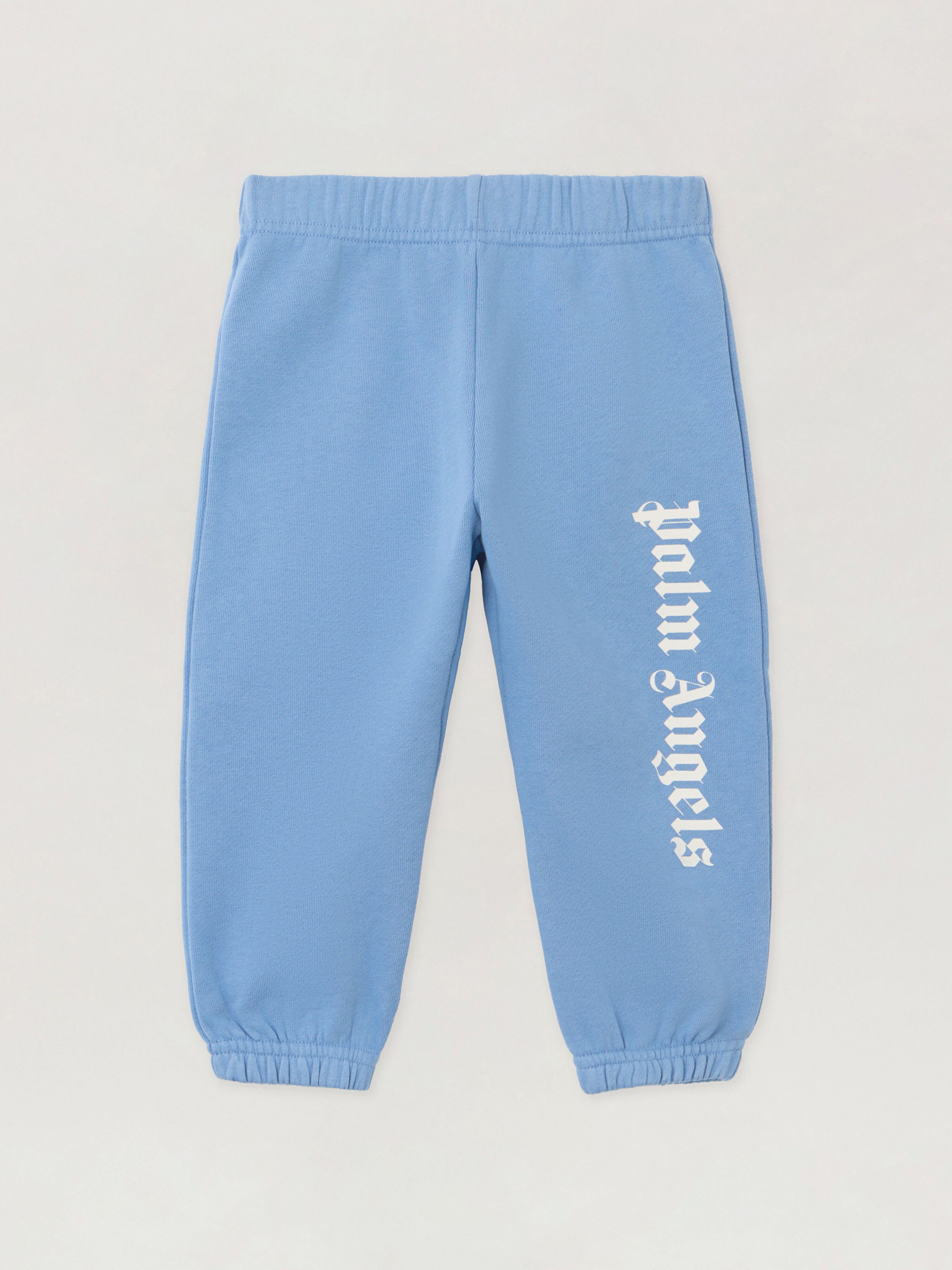 PALM ANGELS Oversized Logo Sweatpants DUSTY BLUE - OFF WHITE PBXD001F25FLE001