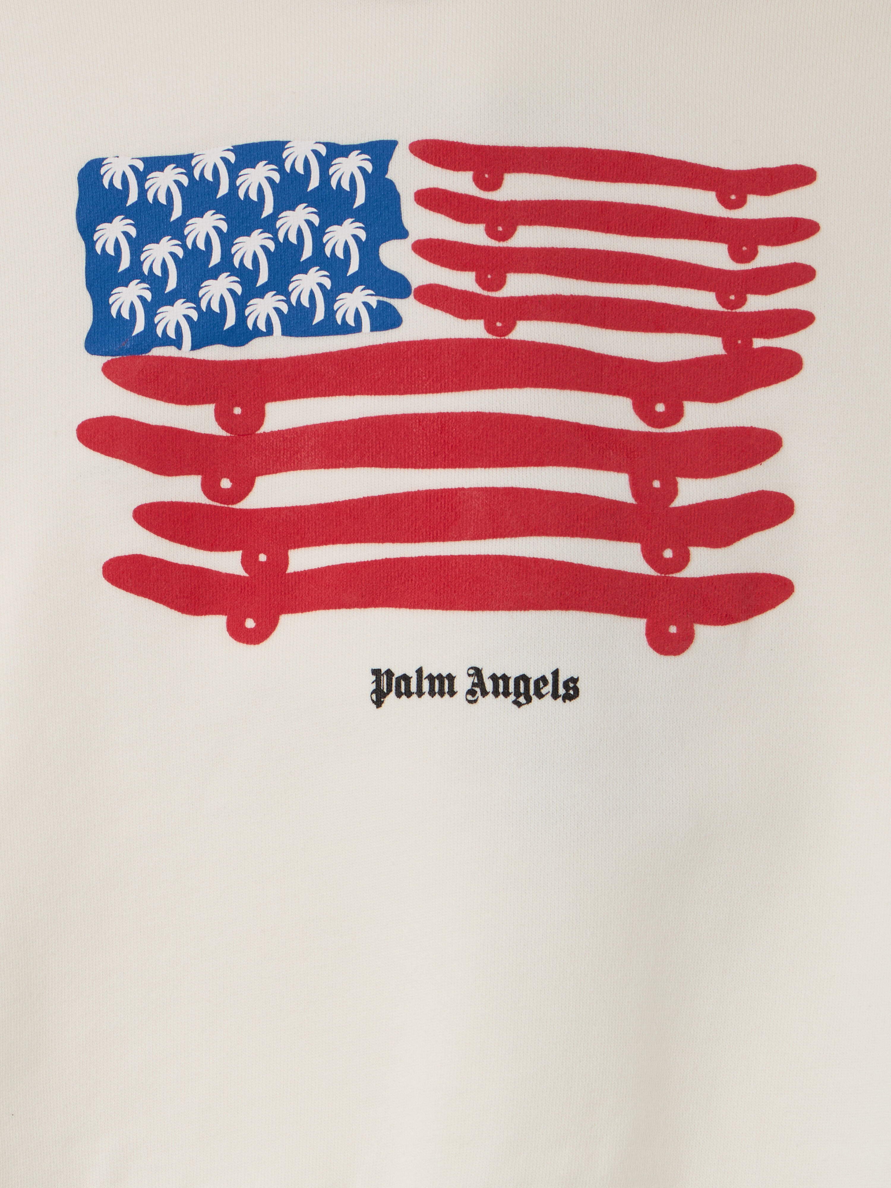 Flag Graphic Hoodie PALM ANGELS Flag Graphic Hoodie OFF WHITE - RED PBBB012F25FLE004