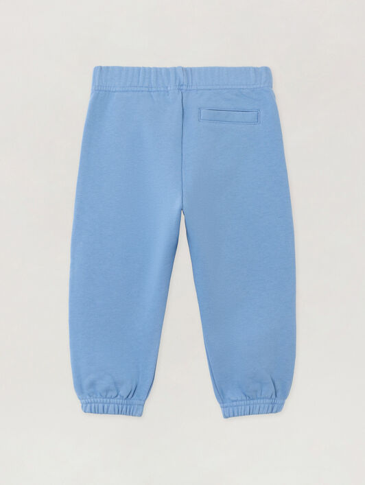 PALM ANGELS Oversized Logo Sweatpants DUSTY BLUE - OFF WHITE PBXD001F25FLE001