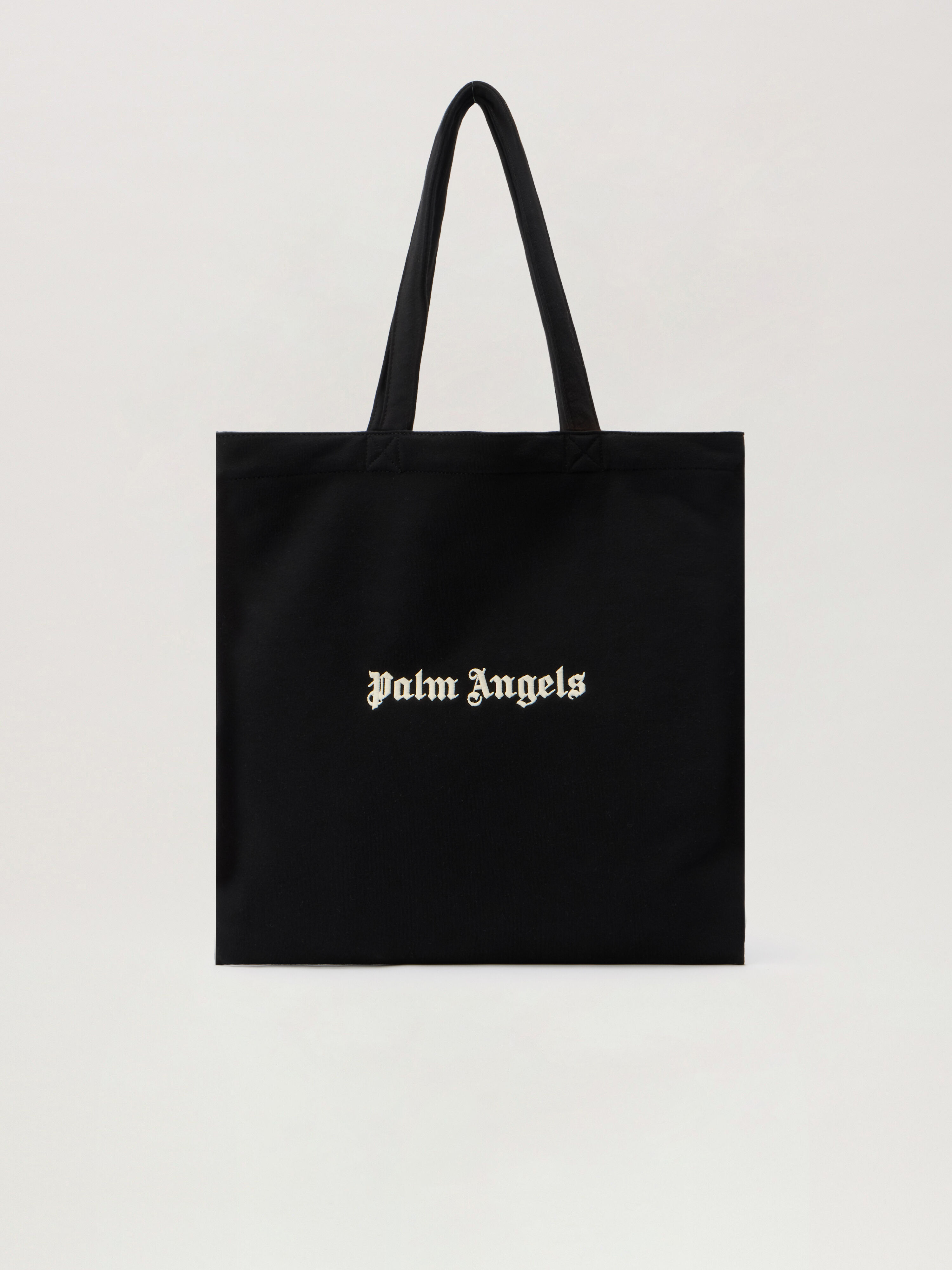 Classic Logo Tote Bag PALM ANGELS Classic Logo Tote Bag BLACK - OFF WHITE PMNA07GF25FLE002