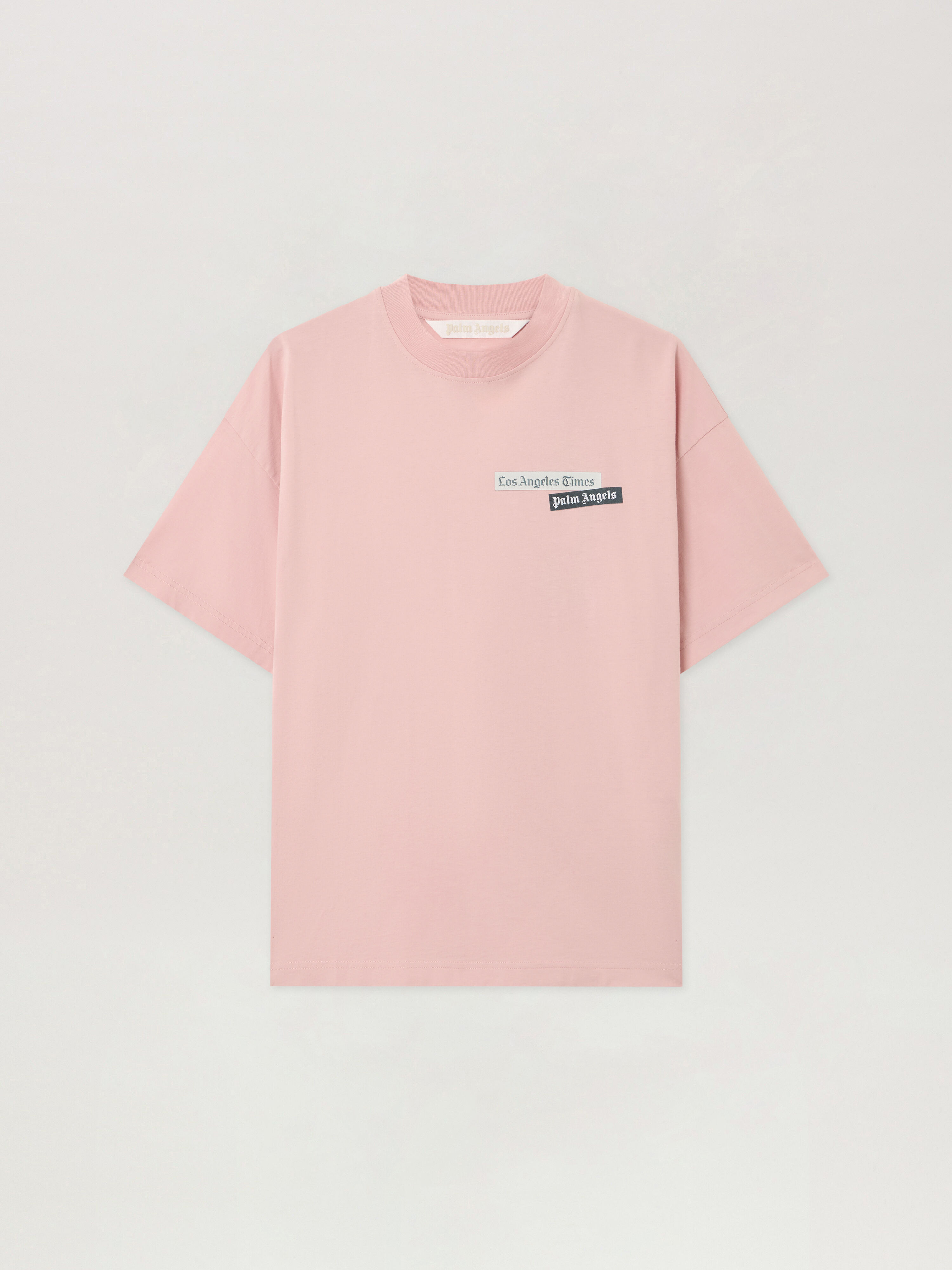PALM ANGELS PaxLaTimesGraphic Loose Tee PINK - BLACK PWAA07BF25JER001