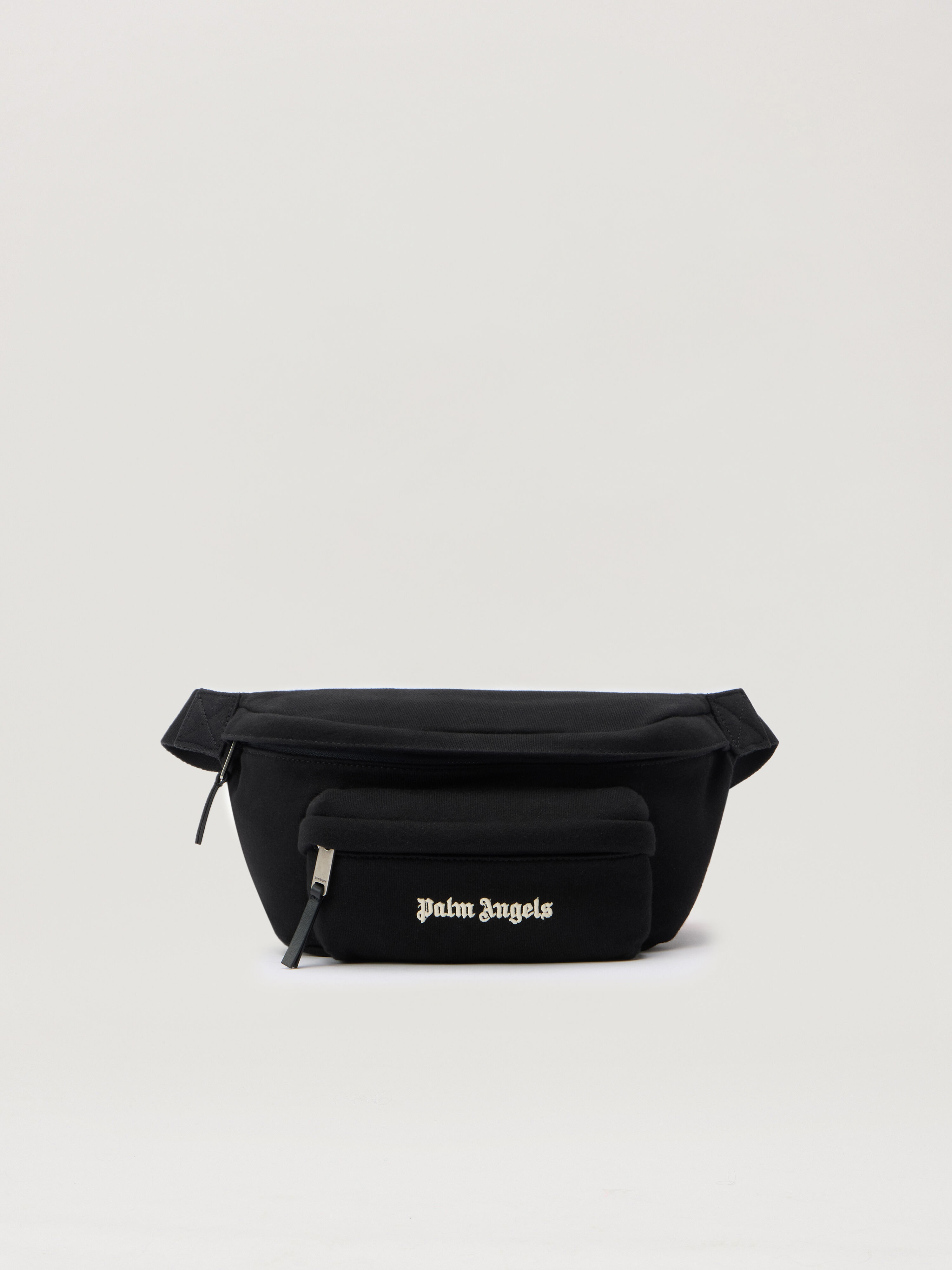 PALM ANGELS Classic Logo Fanny Pack BLACK - OFF WHITE PMNO009F25FLE001