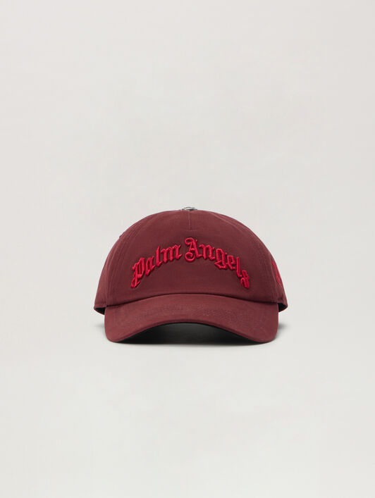Curved Logo Cap PALM ANGELS Curved Logo Cap BURGUNDY - RED PMLB104F25FAB003
