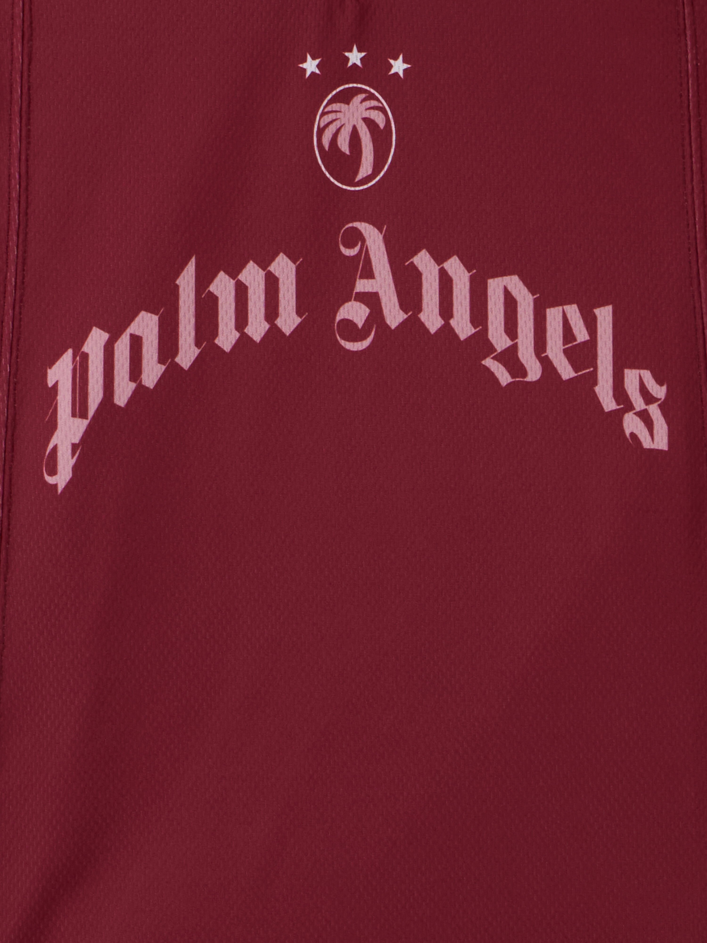 Team Palm Soccer Crop T-Shirt PALM ANGELS Team Palm Soccer Crop T-Shirt BRICK RED - PGAA015F25JER001