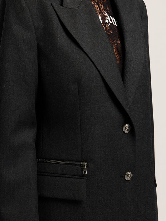 PALM ANGELS Urban Tailoring Blazer ANTHRACITE - BLACK PWEN055F25FAB001