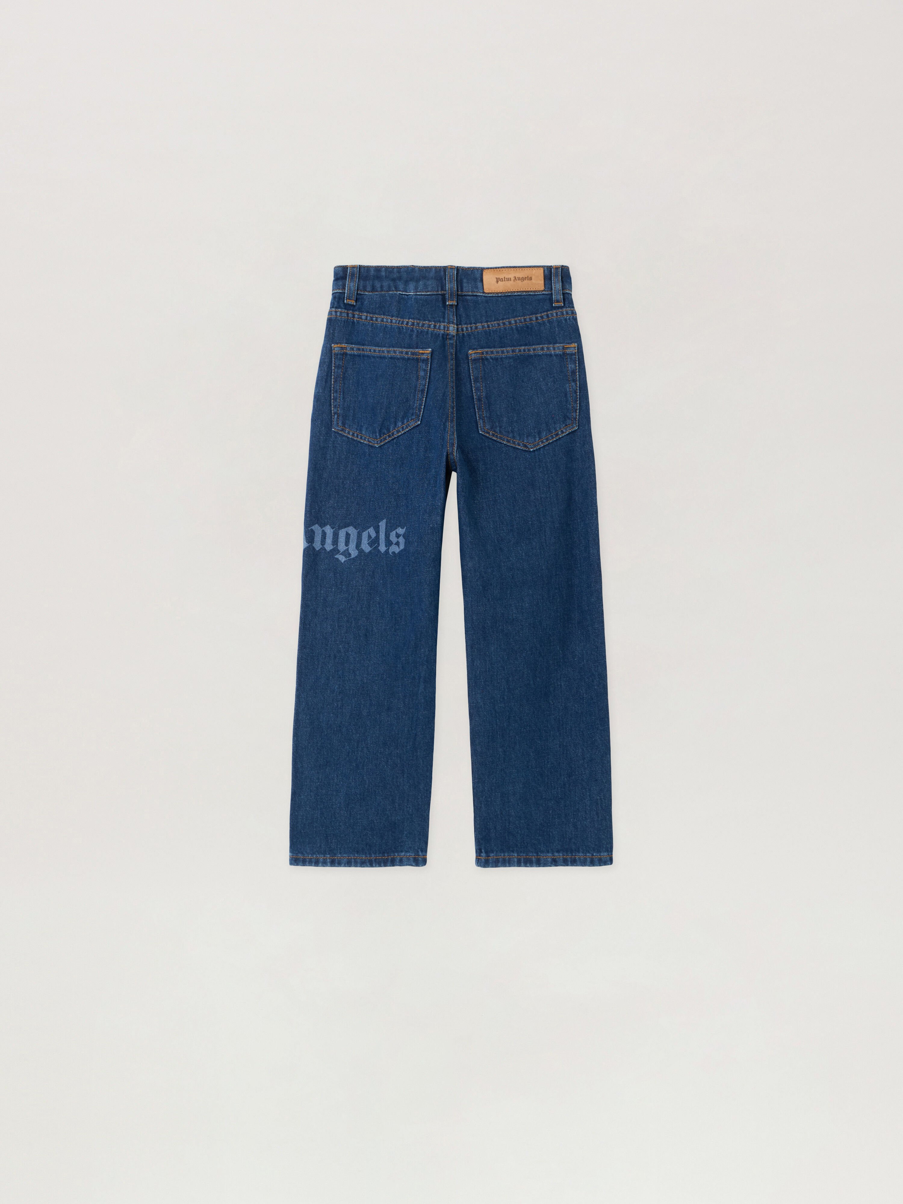 Classic Logo Denim Pants PALM ANGELS Classic Logo Denim Pants BLUE - LIGHT BLUE PBYA002F25DEN001