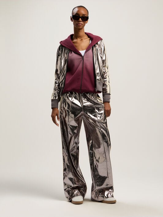 Book Club Zip Crop Hoodie PALM ANGELS Book Club Zip Crop Hoodie BURGUNDY - IVORY PWBE014F25FLE002