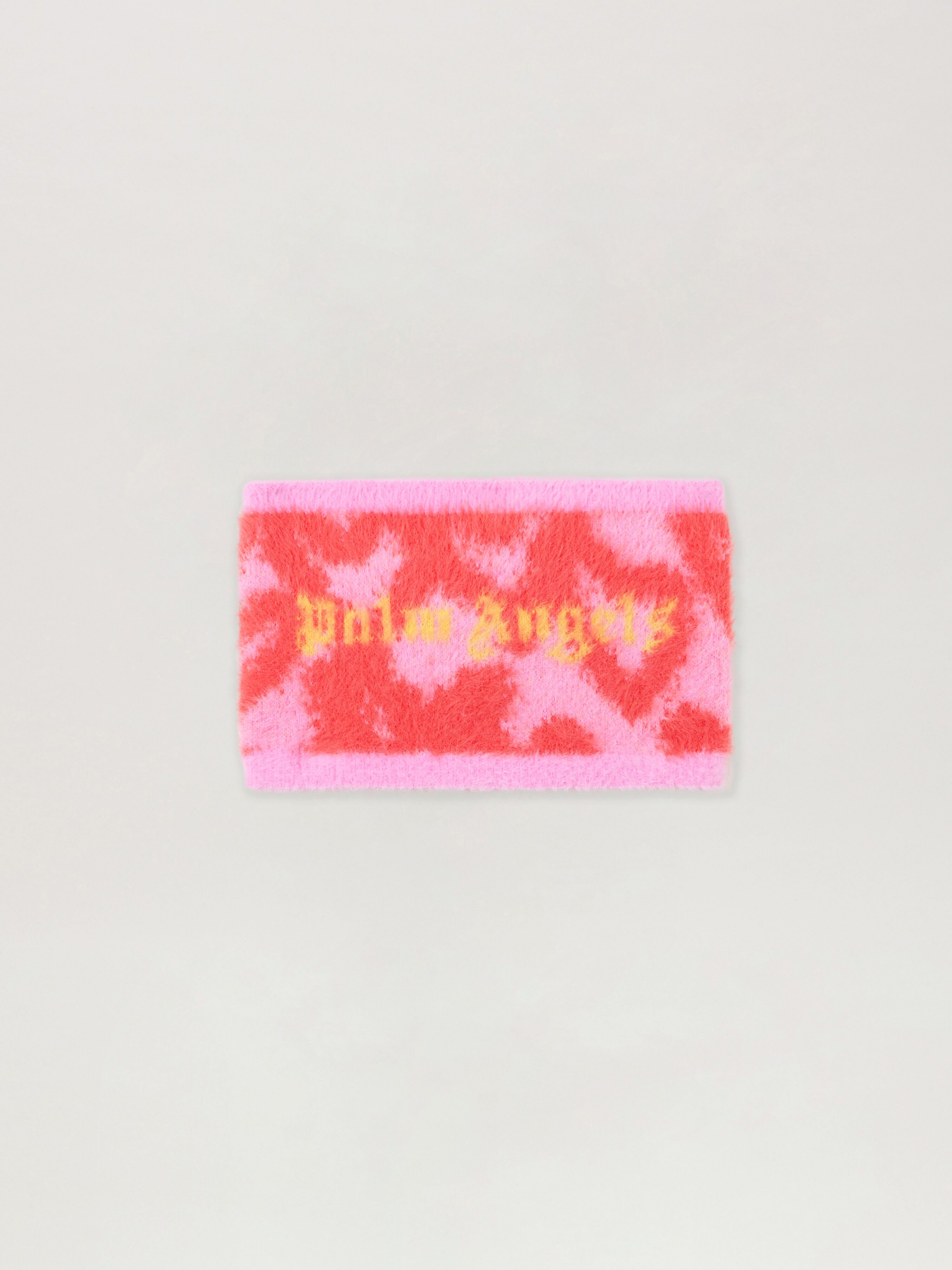 PALM ANGELS Spray Hearts Knit Collar ROSE PINK - OCHER YELLOW PGMA009F25KNI001
