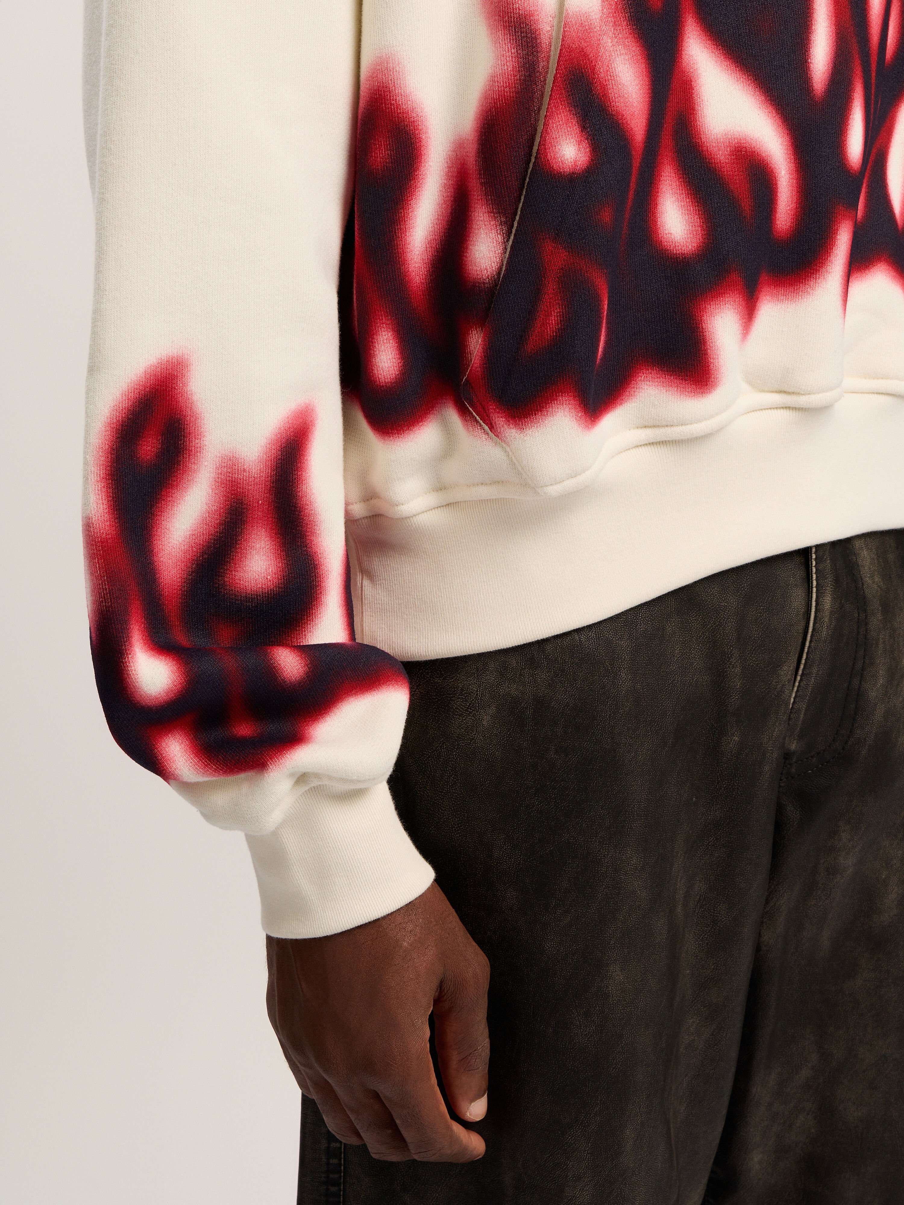 Flames Loose Hoodie PALM ANGELS Flames Loose Hoodie OFF WHITE - MULTICOLOR PMBB17EF25FLE002