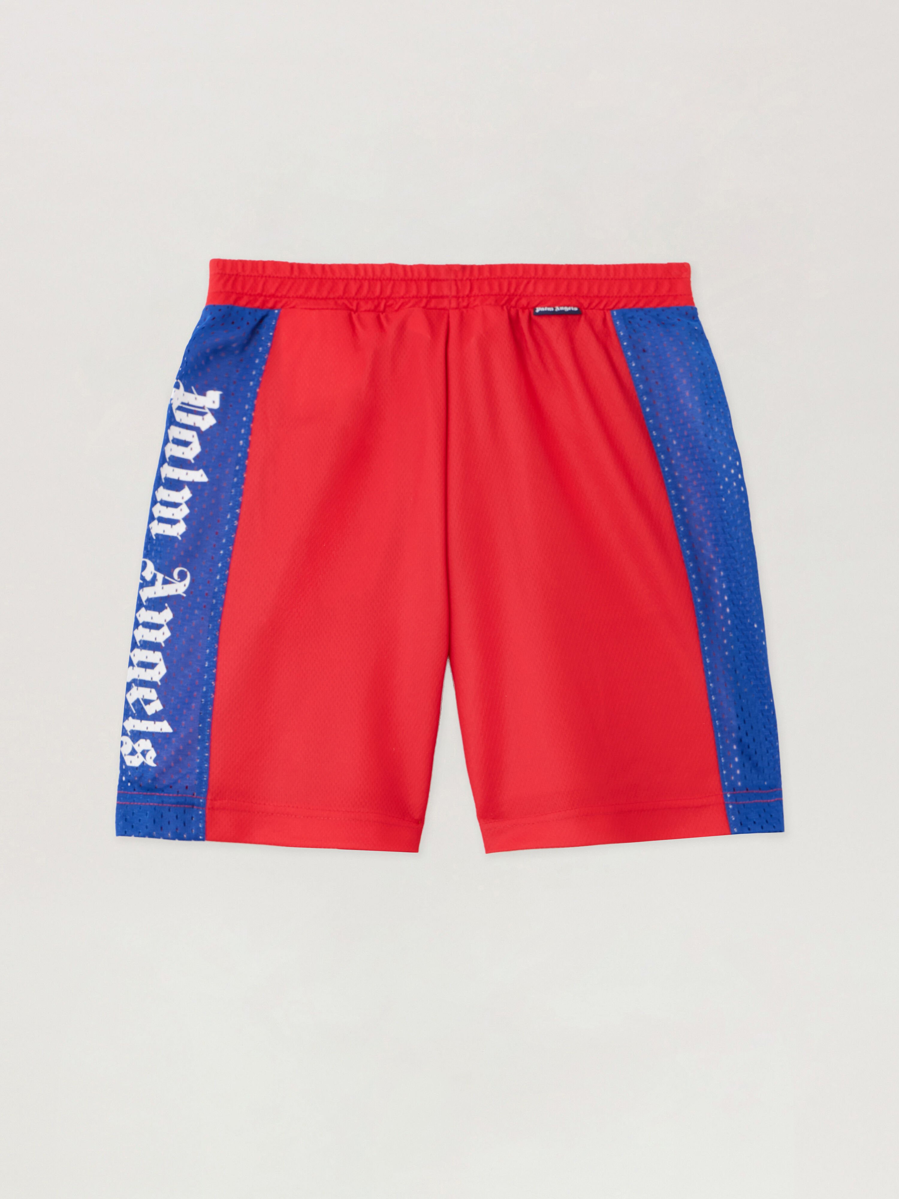 PALM ANGELS Team Palm Soccer Shorts RED - OFF WHITE PBCI00AF25JER001