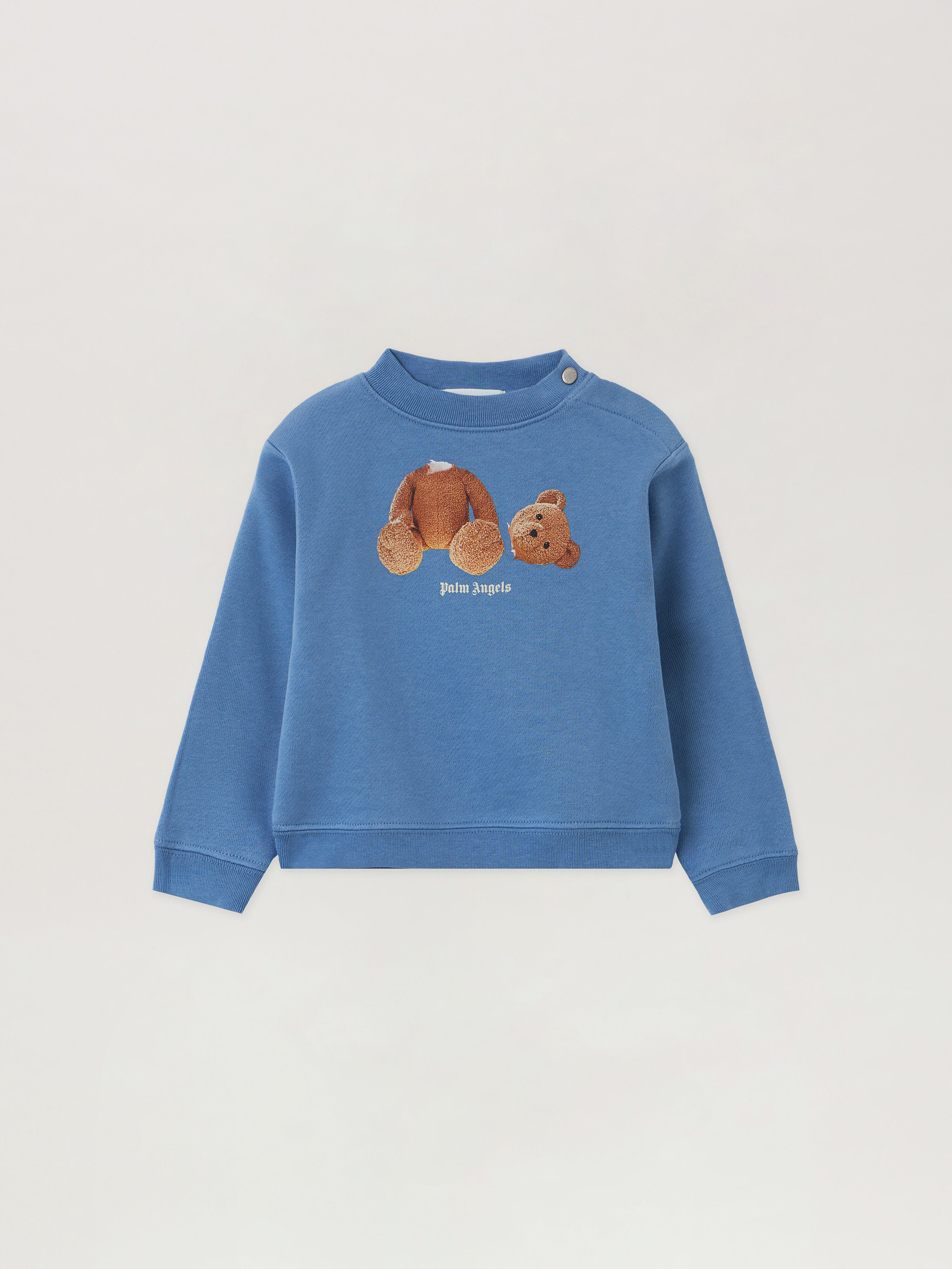 PALM ANGELS Bear Graphic Sweatshirt DUSTY BLUE PBXC001F25FLE001