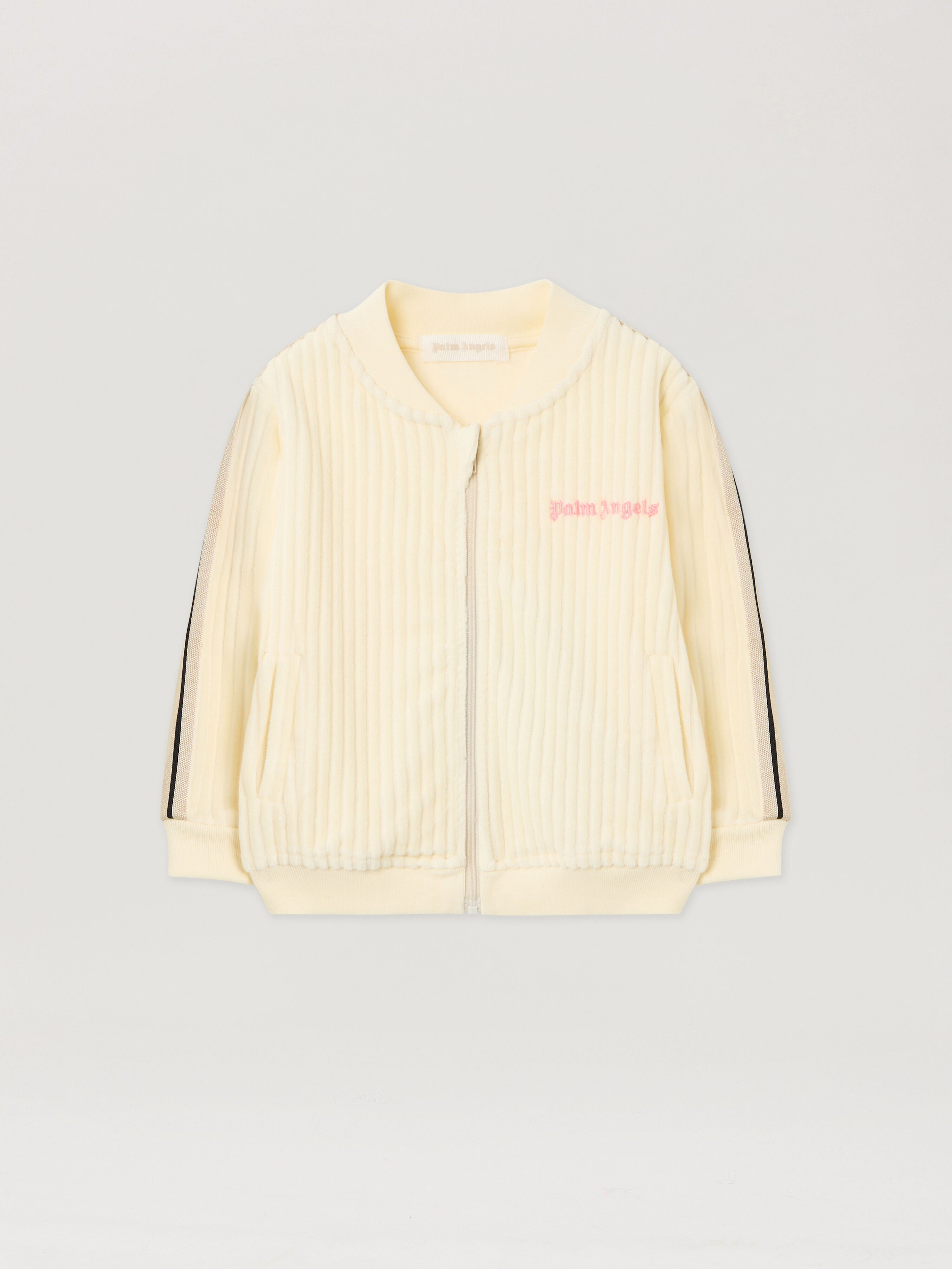 PALM ANGELS Corduroy Track Jacket OFF WHITE - SOFT PINK PG3X002F25FLE001