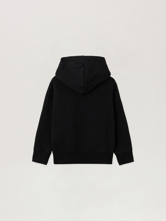 PALM ANGELS Blurred Logo Hoodie BLACK - OCHER YELLOW PBBB012F25FLE002