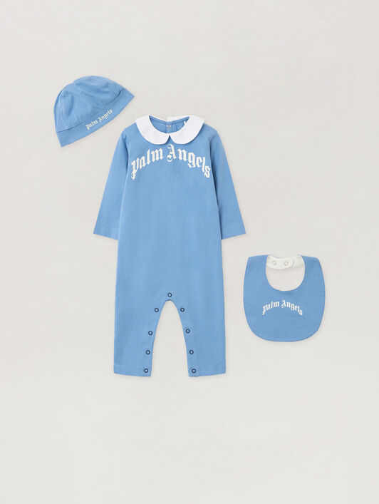 PALM ANGELS Baby Boy Gift Box DUSTY BLUE - OFF WHITE PB2X01BF25JER001