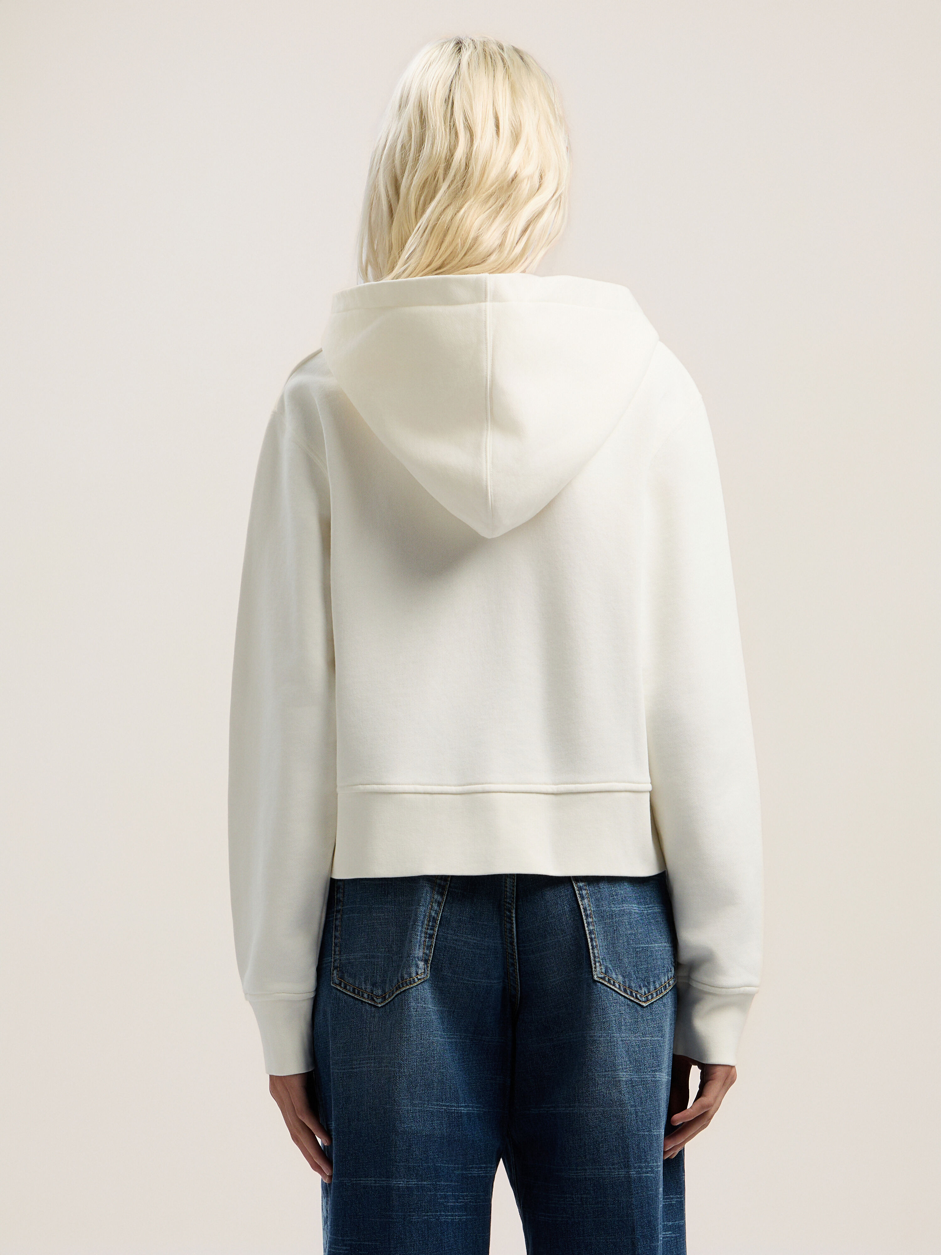 PALM ANGELS Spray Bear Fitted Hoodie OFF WHITE - FUCHSIA FLUO PWBB069F25FLE001