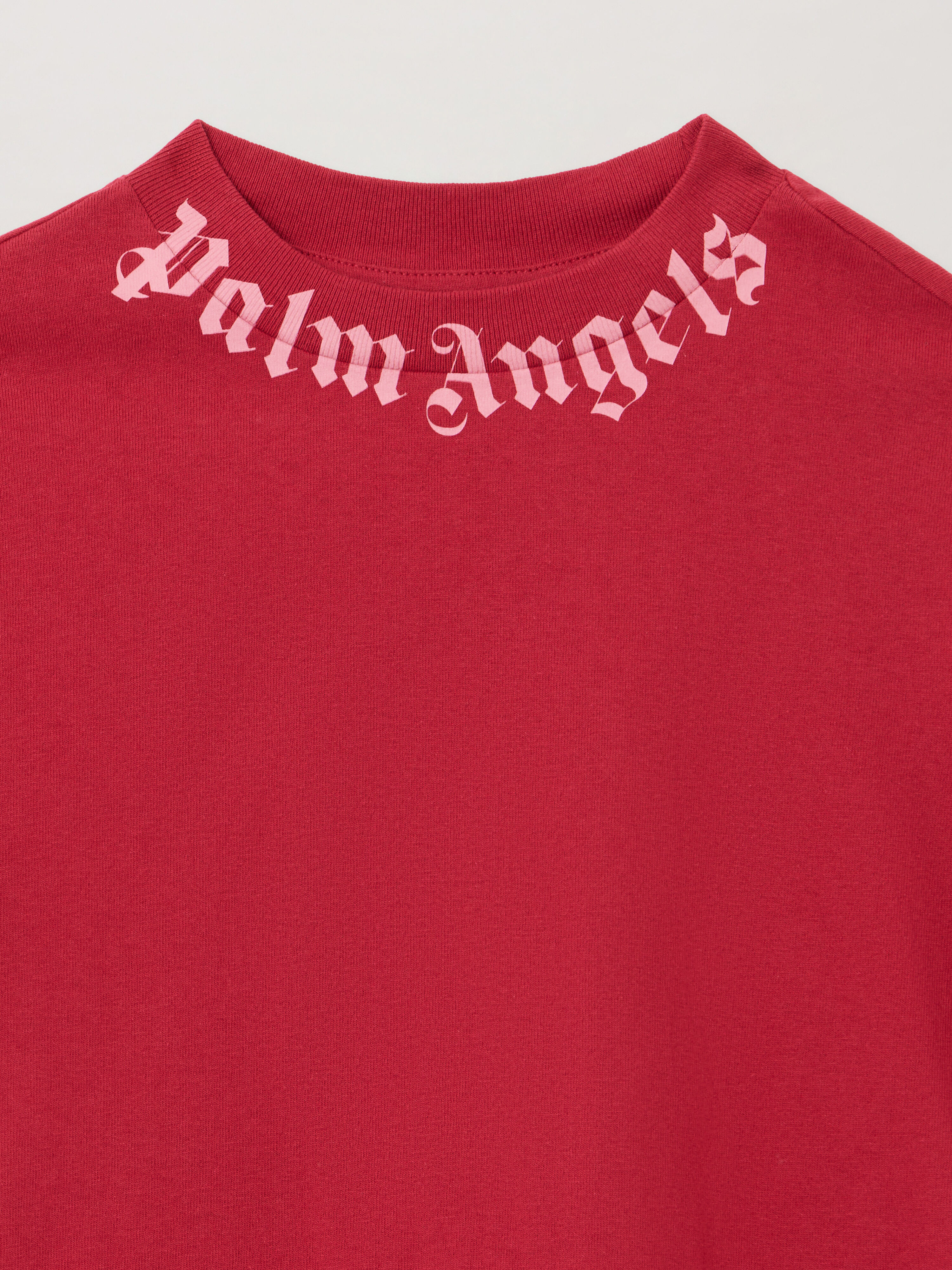 Neck Logo T-Shirt PALM ANGELS Neck Logo T-Shirt BRICK RED - PGAA002F25JER008