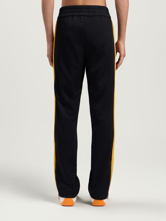 PALM ANGELS Classic Logo Track Pants BLACK - YELLOW PMCJ020F25FAB001