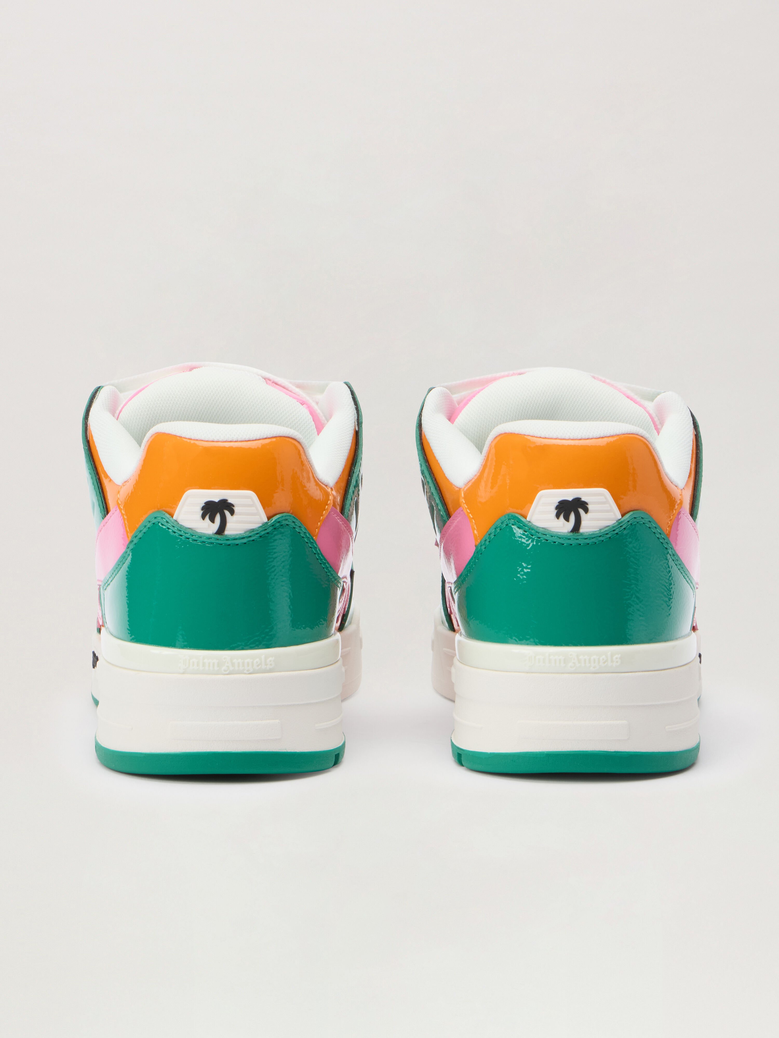 PALM ANGELS Venice Vinyl Sneakers ORANGE - TEAL PMIA101F25LEA002
