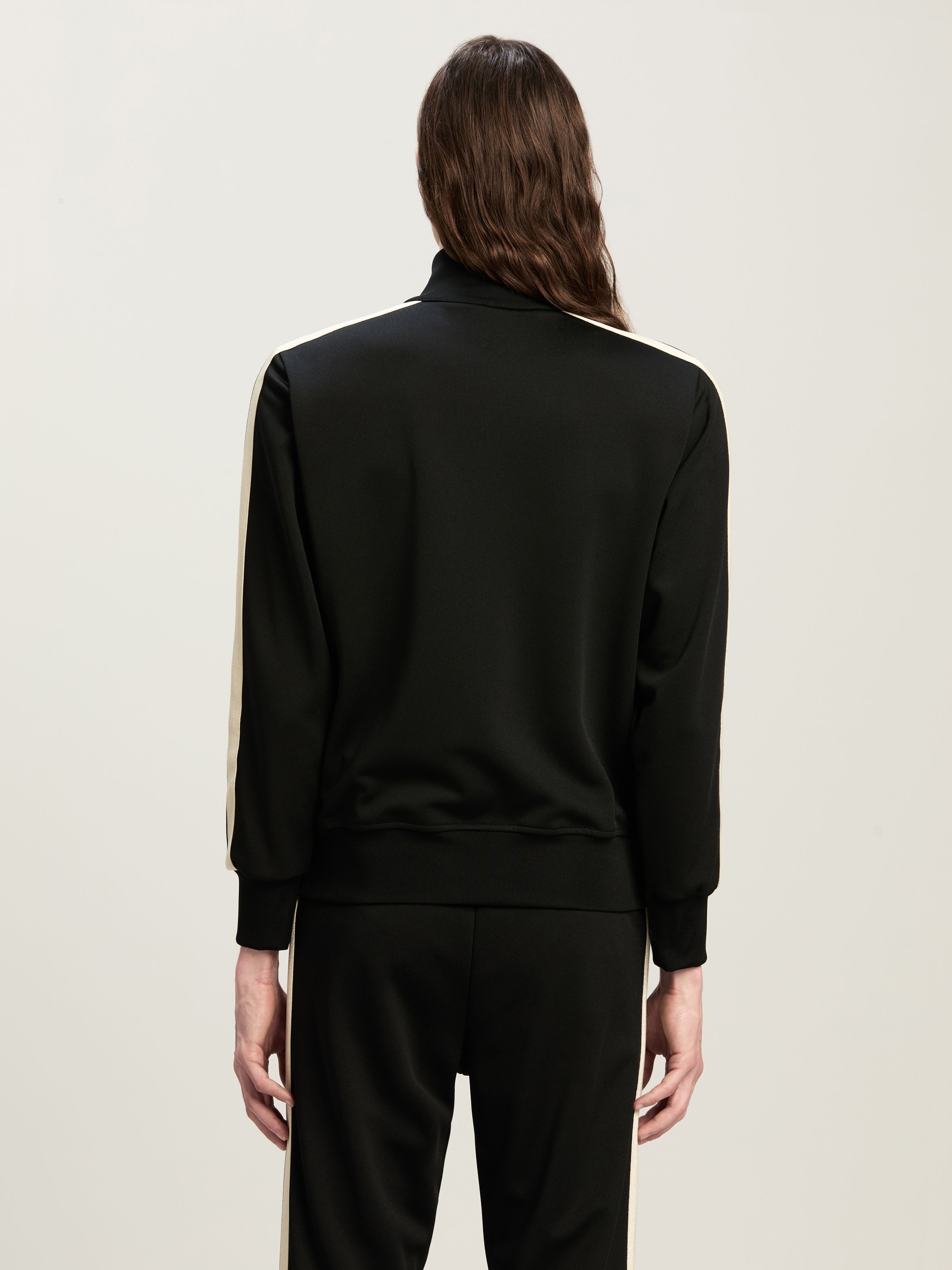 PALM ANGELS Classic Logo Track Jacket BLACK - OFF WHITE PMBD058C99FAB002