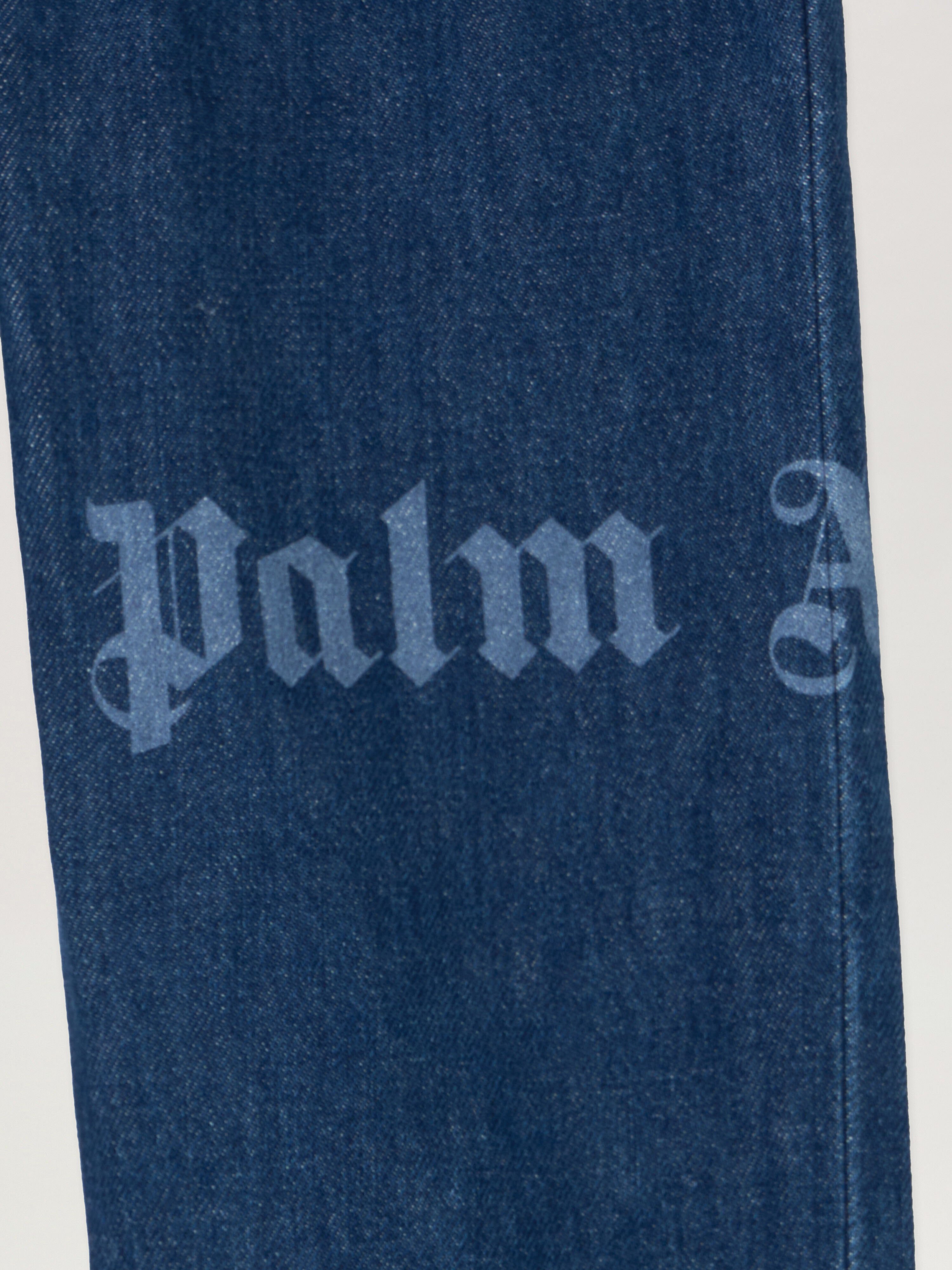 Classic Logo Denim Pants PALM ANGELS Classic Logo Denim Pants BLUE - LIGHT BLUE PBYA002F25DEN001