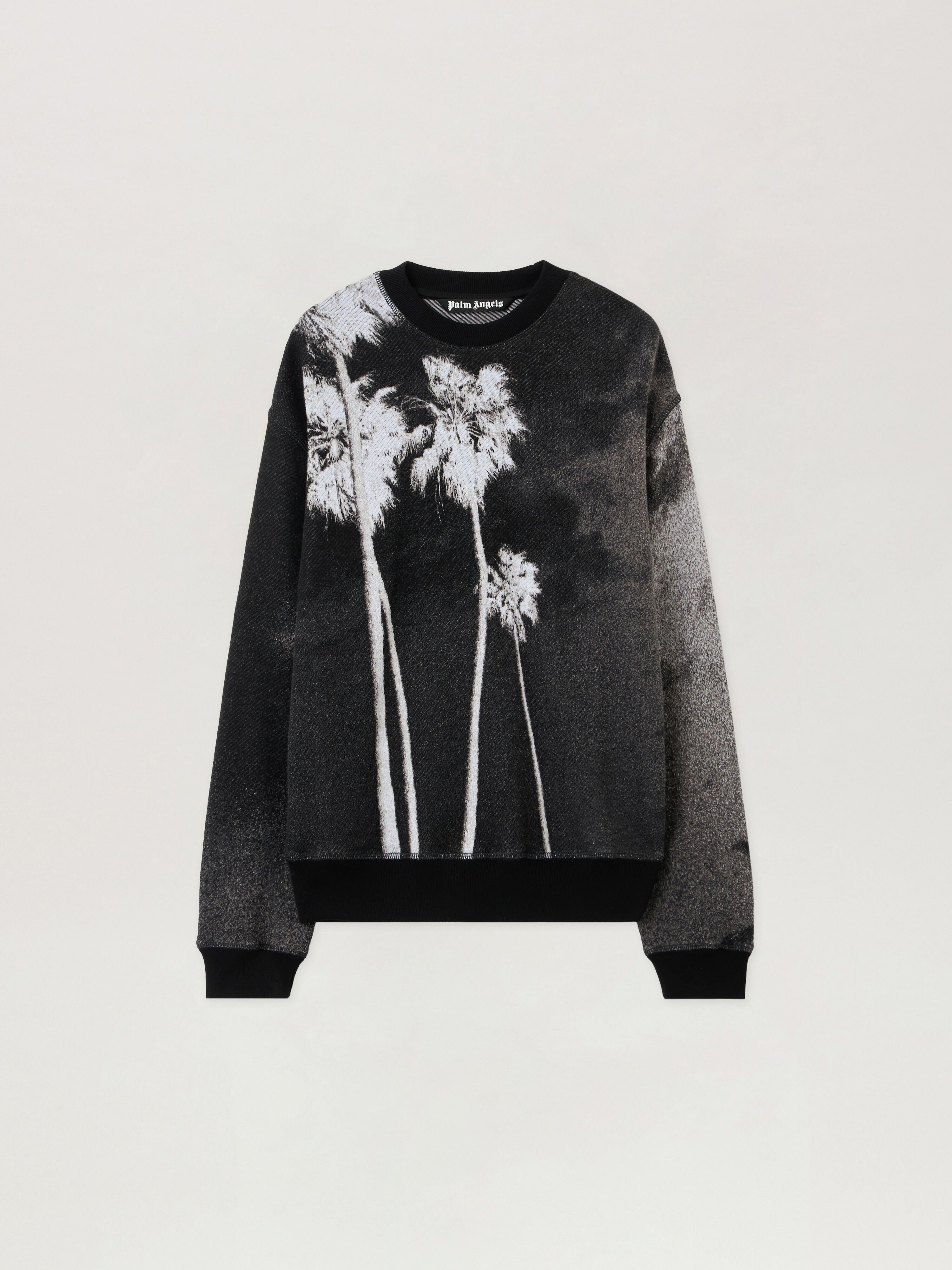 Decoding Palm Culture Sweater PALM ANGELS Decoding Palm Culture Sweater BLACK - WHITE PMHE086F25KNI001