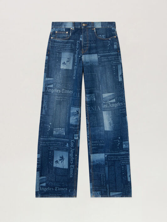 PALM ANGELS PaxLaTimes Denim Pants MEDIUM BLUE - DUSTY BLUE PMYA049F25DEN002