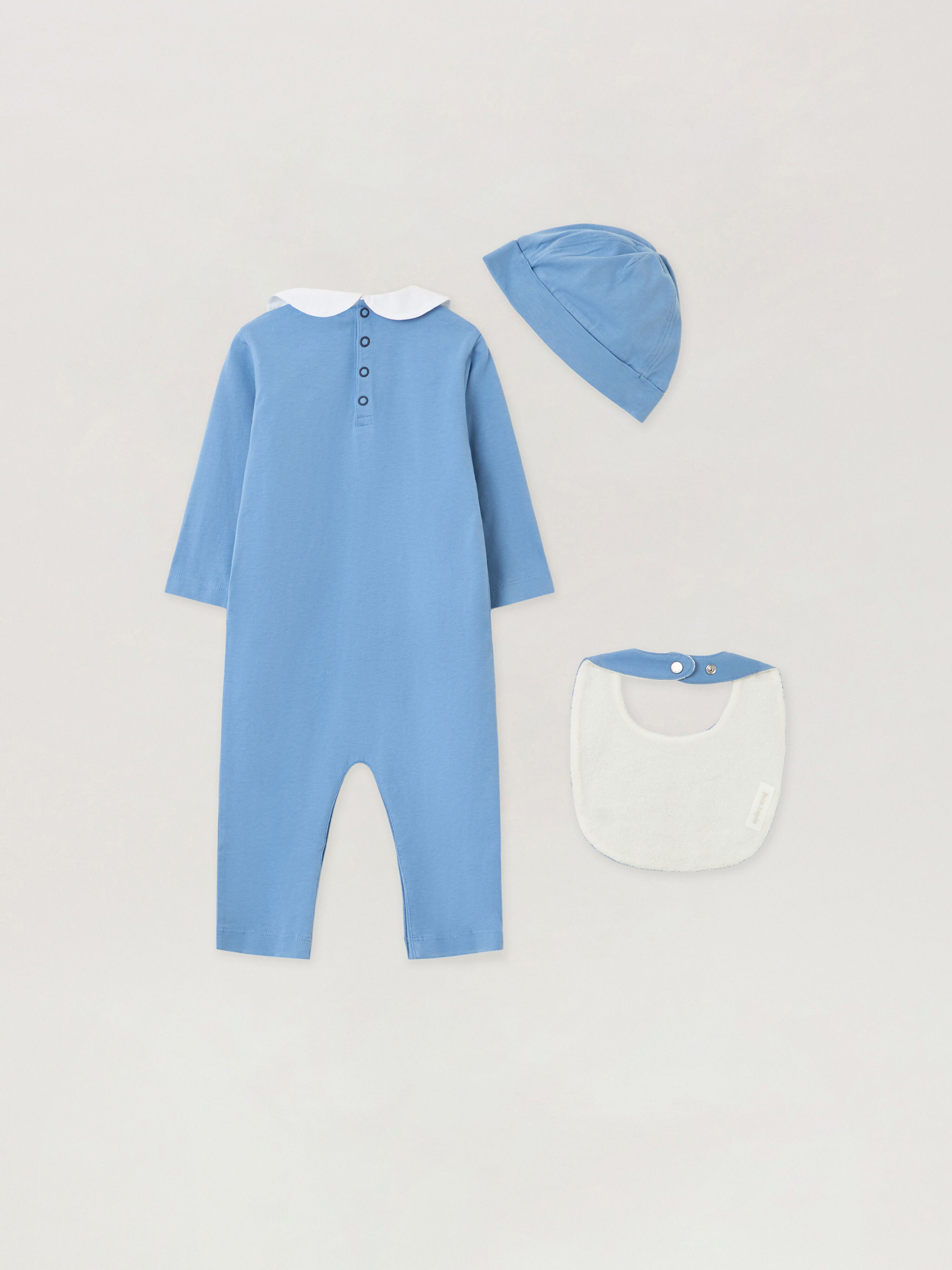 PALM ANGELS Baby Boy Gift Box DUSTY BLUE - OFF WHITE PB2X01BF25JER001