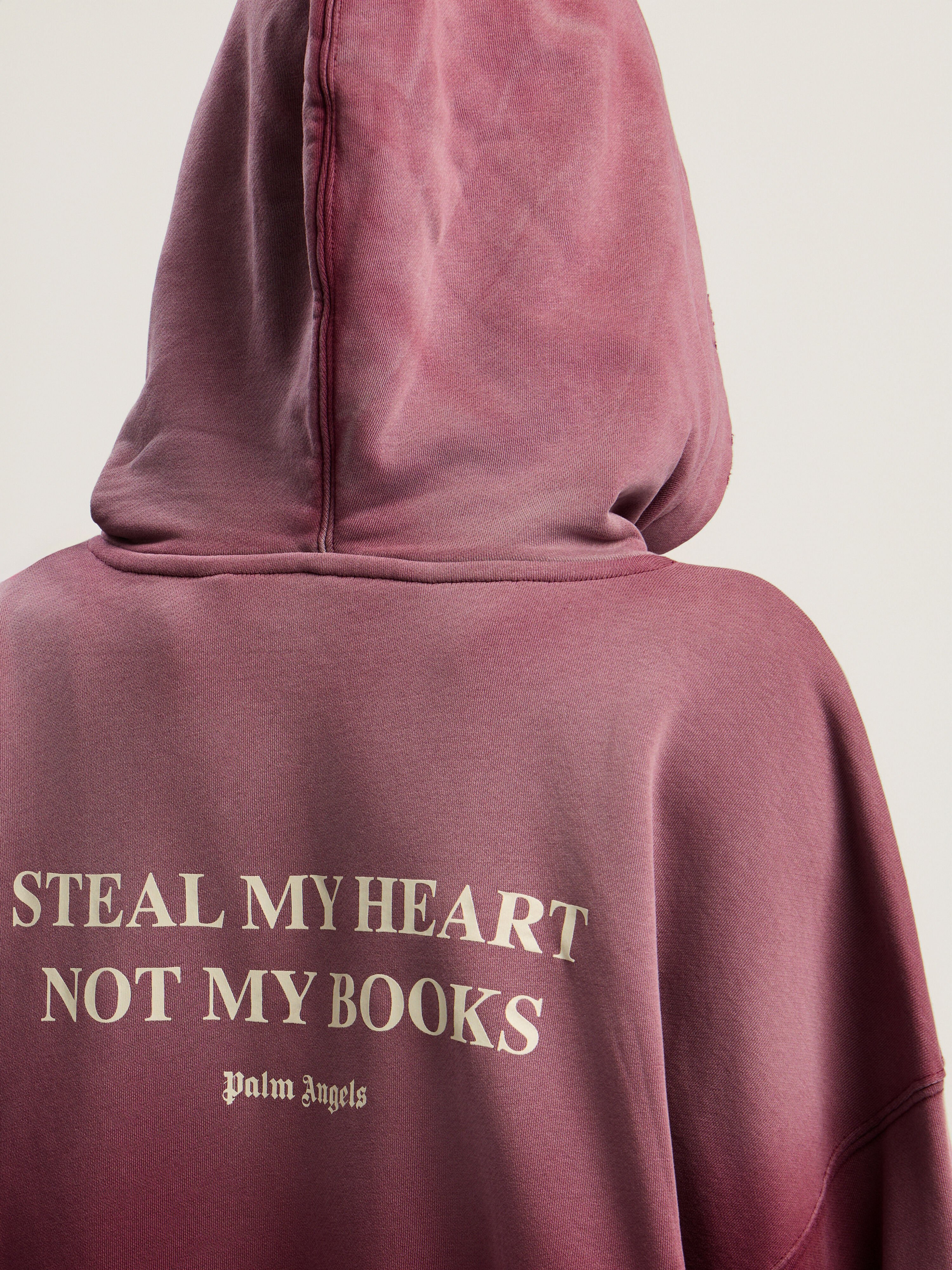 Book Club Zip Crop Hoodie PALM ANGELS Book Club Zip Crop Hoodie BURGUNDY - IVORY PWBE014F25FLE002