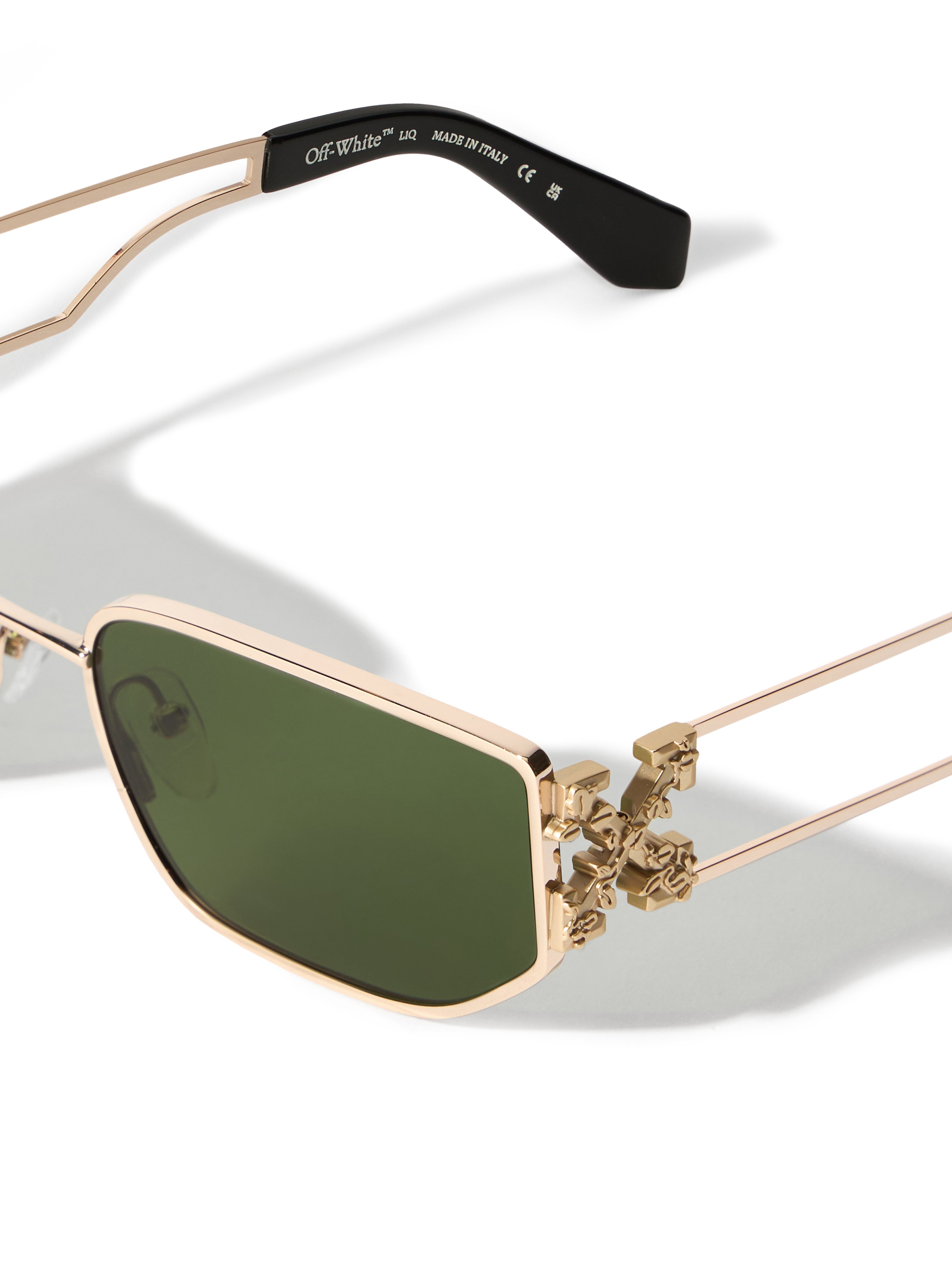  Off White Allen Green Lens Sunglasses -  Sonnenbrille Shiny White O/s 